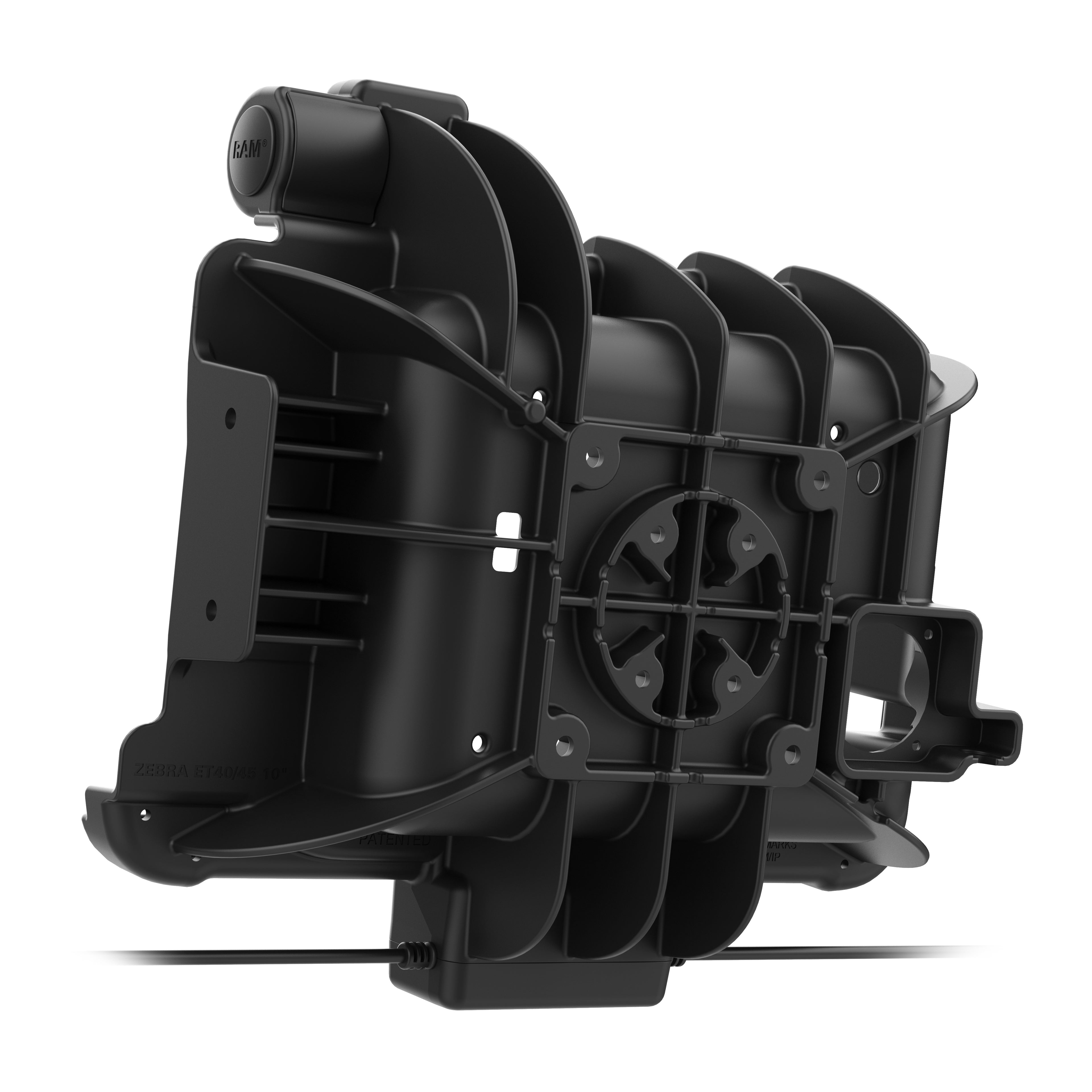 GDS® Power + Dubbele USB Dock met vergrendeling voor Zebra ET401 & ET10,16 cm (4") X 25,40 cm (10") - RAM Mounts RAM-GDS-DOCKNLL-ZE21PD2U afbeelding 3