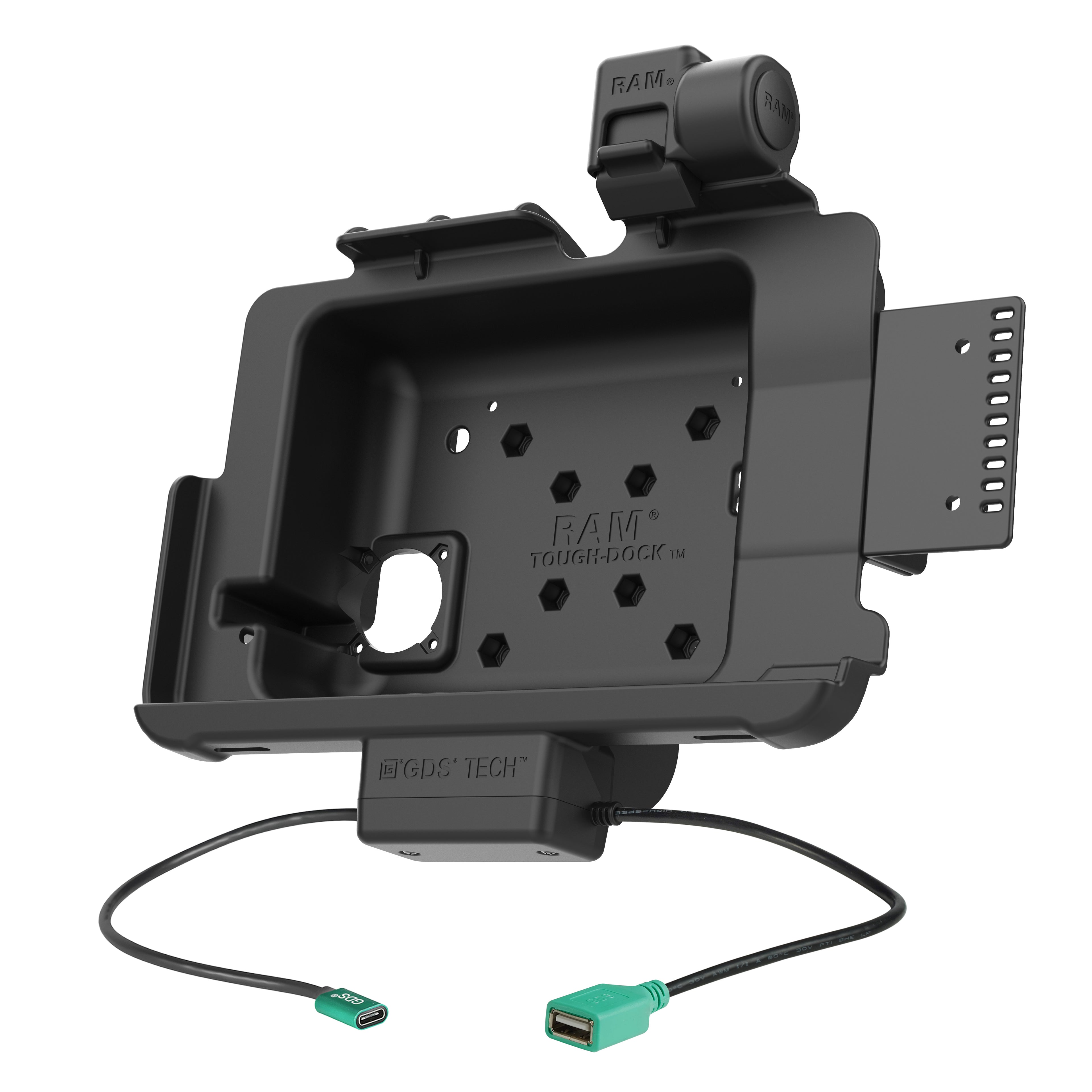 GDS® Oplaadfunctie en Data Dock met vergrendeling voor Zebra ET401 & ET10,16 cm (4") X 25,40 cm (10") - RAM Mounts RAM-GDS-DOCKNLL-ZE21PDU afbeelding 2