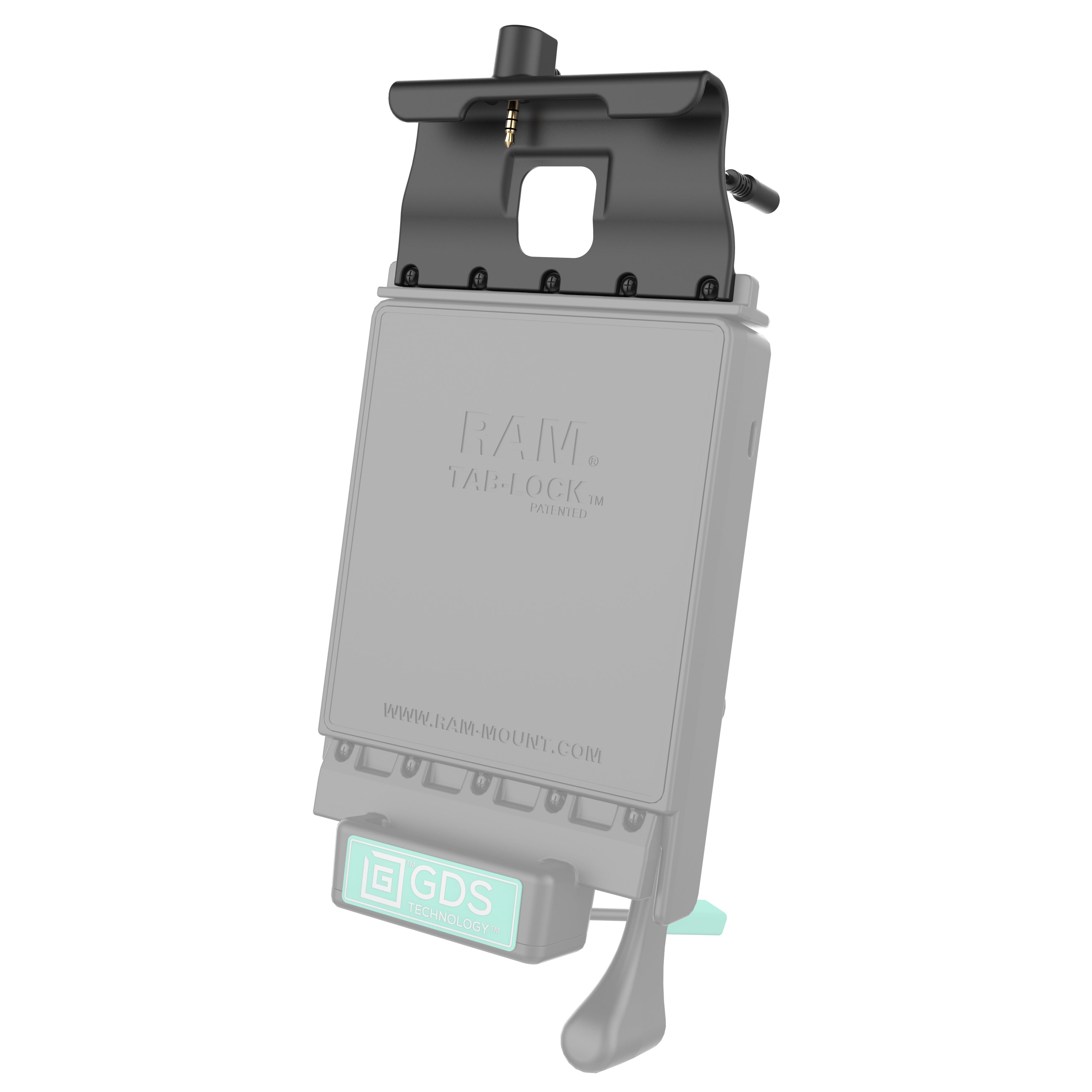 GDS® Voertuig Dock Cup met Kabel voor Samsung Tab A 8.0 (2018) SM-T387 - RAM Mounts RAM-GDS-DOCKT-SAM40-AUD1U afbeelding 2