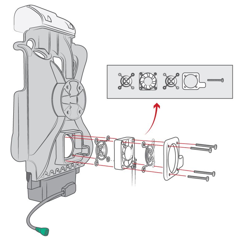 GDS® Fan Accessoire voor GDS® Tough-Dock™ - RAM Mounts RAM-GDS-FAN1U afbeelding 2