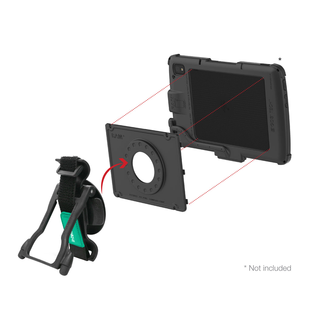 GDS® Hand-Stand™ voor Zebra ET401 & ET10,16 cm (4") X 25,40 cm (10") Enterprise Tablet - RAM Mounts RAM-GDS-HS1-ZE21U afbeelding 4