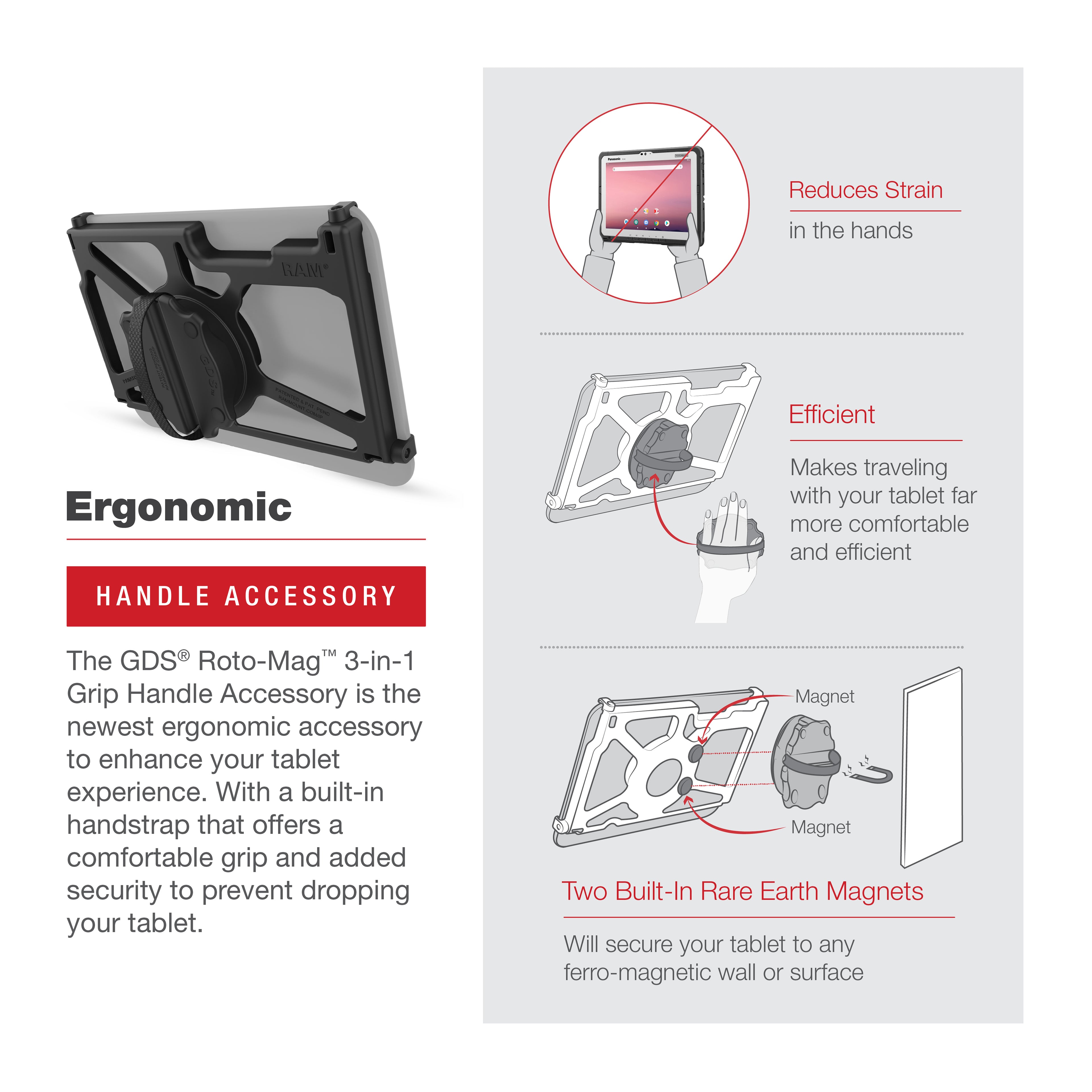 GDS® Roto-Mag™ 3-in-1 Accessoire voor Panasonic FZ-A3 - RAM Mounts RAM-GDS-ROTO2-PAN16U afbeelding 4