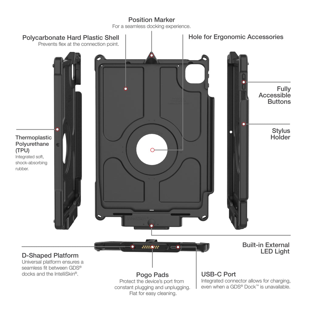 IntelliSkin® Next Gen met LED iPad Pro 11 1-4 Gen, Air 27,94 cm (11") (M2, M3, M4) - RAM Mounts RAM-GDS-SKIN-AP32-NG-LED afbeelding 8