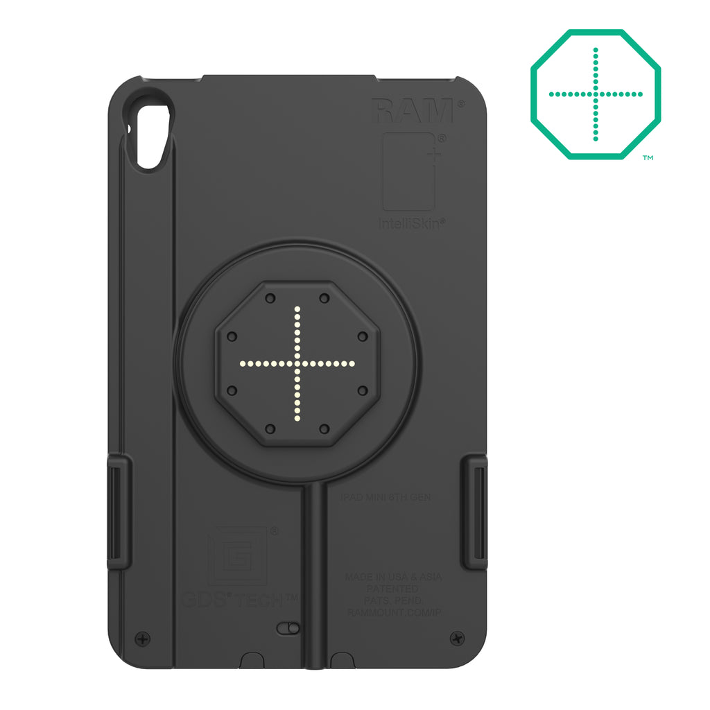 IntelliSkin® Thin-Case™ voor iPad mini (A17 Pro) & mini 6 Achterste Pogo Pads - RAM Mounts RAM-GDS-SKIN-AP36-TCB afbeelding 2