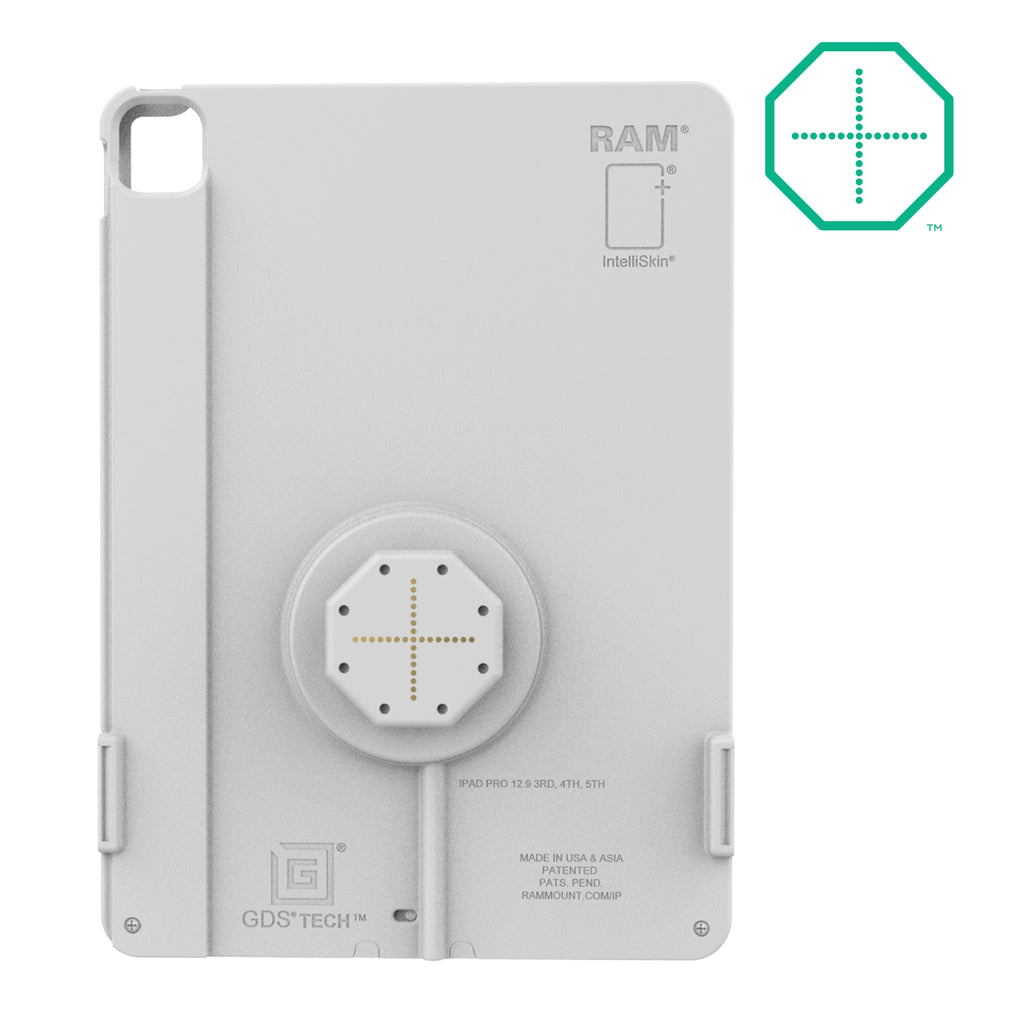 IntelliSkin® Thin-Case™ voor iPad Pro 12.9 3-5 Gen (Octagon Pogo Pads) Grijs - RAM Mounts RAM-GDS-SKIN-AP37-TCB-GRY afbeelding 2