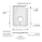 IntelliSkin® Thin-Case™ voor Apple iPad Pro 12.9 3e - 5e generatie - Grijs - RAM Mounts RAM-GDS-SKIN-AP37-TCD-GRY afbeelding 5