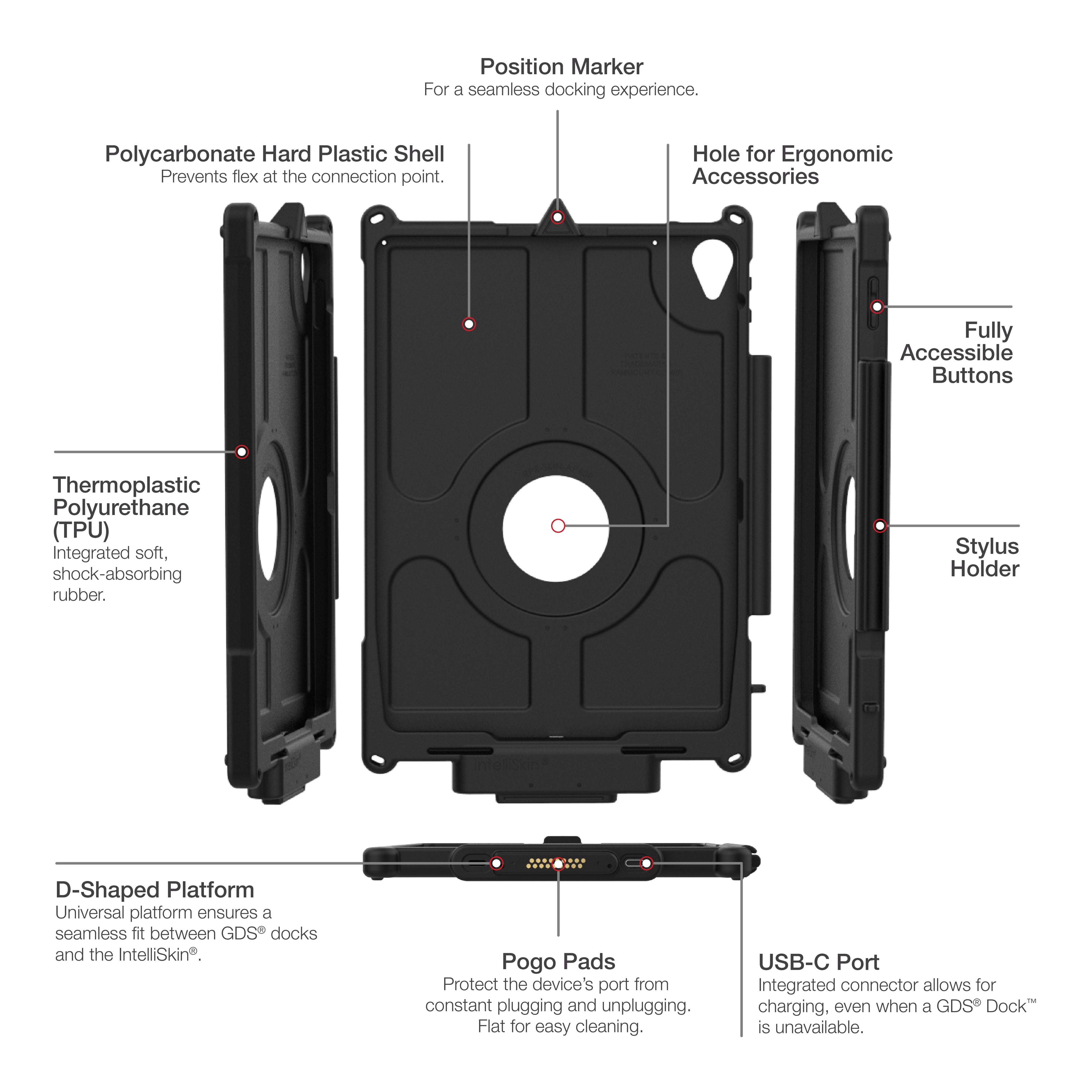 IntelliSkin® Next Gen voor Apple iPad 10e & 11e Gen - RAM Mounts RAM-GDS-SKIN-AP40-NG afbeelding 7