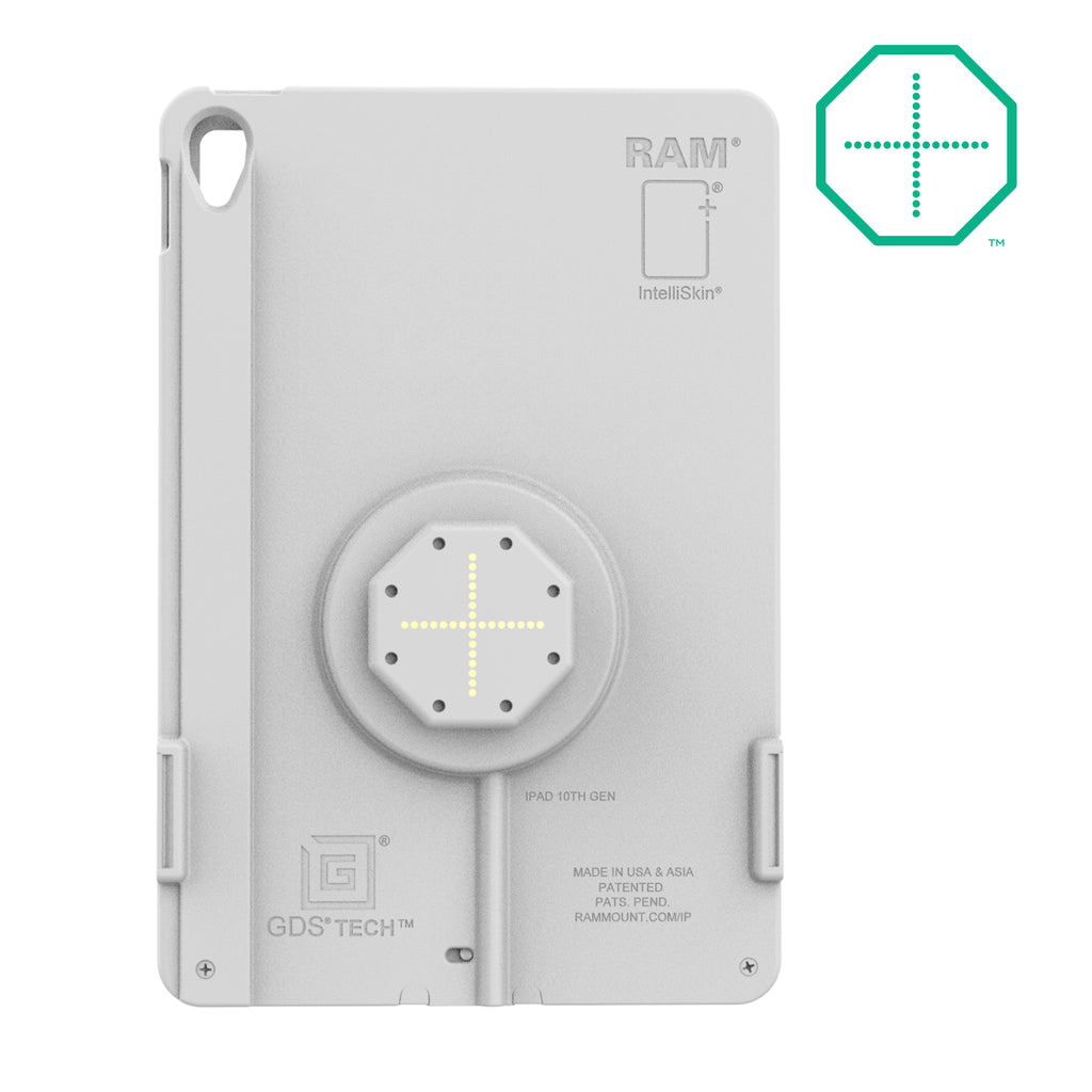 IntelliSkin® Thin-Case™ voor iPad 10e & 11e Gen (Pogo Pads achterkant) - Grijs - RAM Mounts RAM-GDS-SKIN-AP40-TCB-GRY afbeelding 2