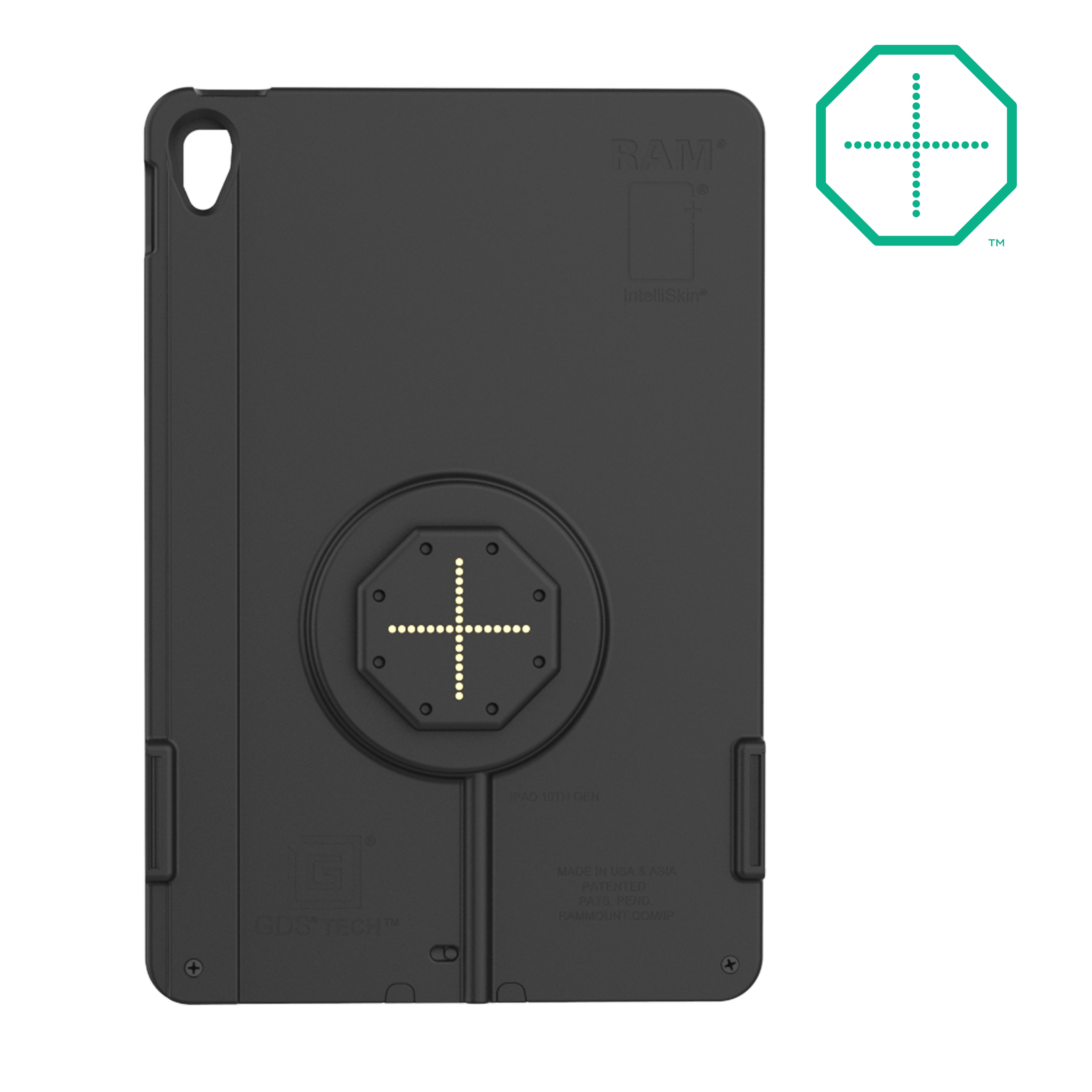 IntelliSkin® Thin-Case™ voor iPad 10e & 11e Gen (Pogo Pads achterkant) - RAM Mounts RAM-GDS-SKIN-AP40-TCB afbeelding 2