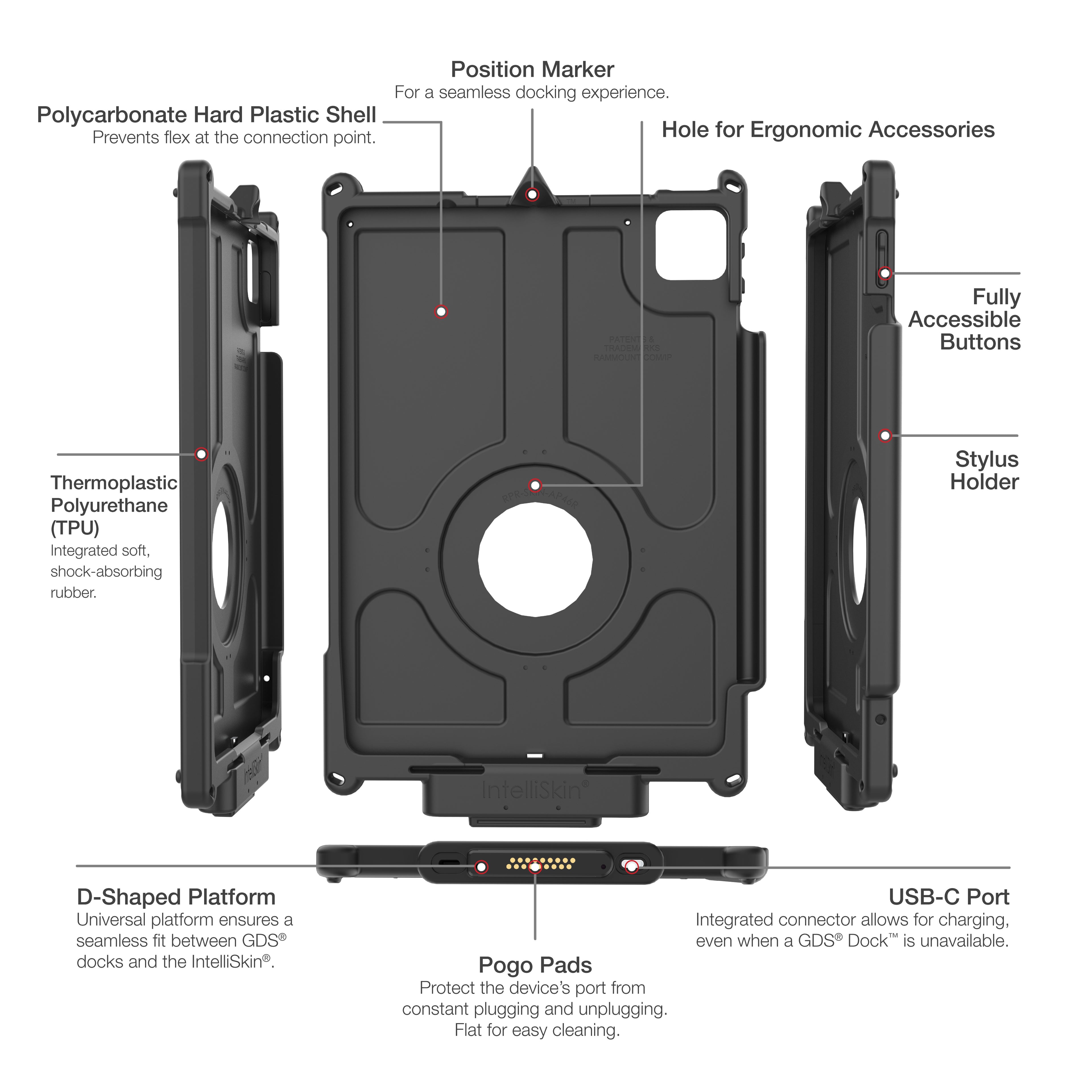 IntelliSkin® Next Gen voor iPad Pro 11 (M4 & M5) - RAM Mounts RAM-GDS-SKIN-AP46-NG afbeelding 6