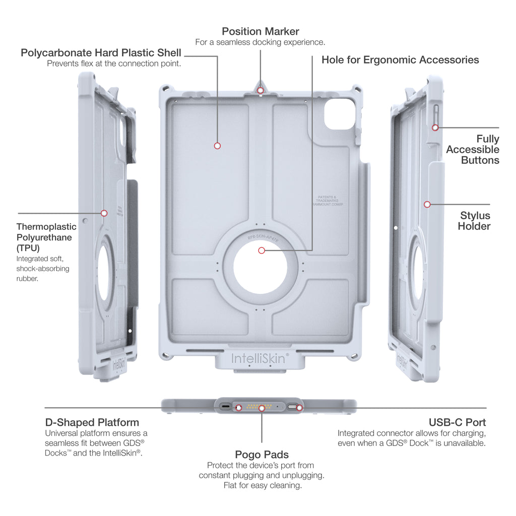 IntelliSkin® Volgende Generatie voor iPad Pro 13, Air 13 & Pro 12.9 - Grijs - RAM Mounts RAM-GDS-SKIN-AP47-NG-GRY afbeelding 5