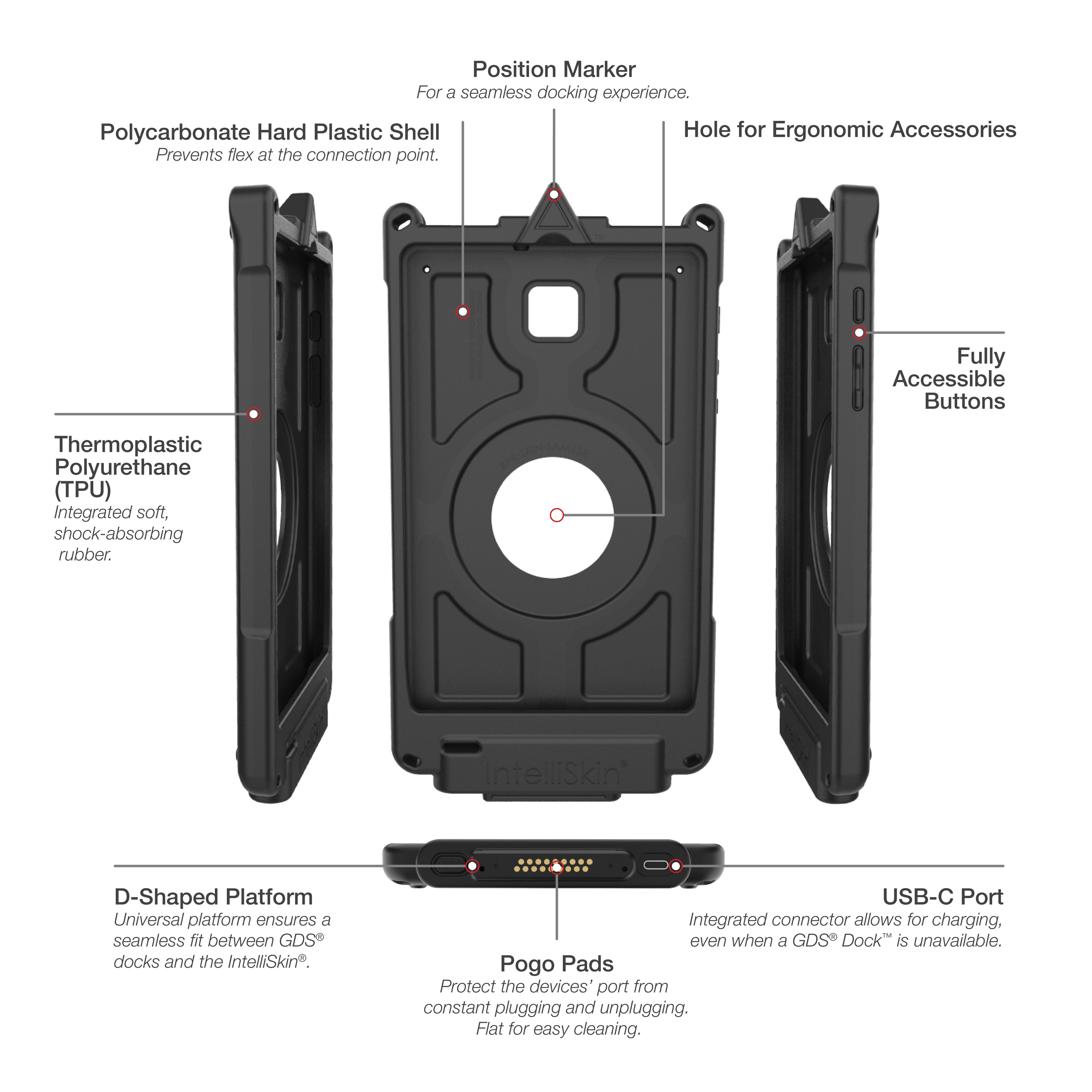 IntelliSkin® Next Gen voor Samsung Tab A 8.0 (2018) SM-T387 - RAM Mounts RAM-GDS-SKIN-SAM63-NG afbeelding 6