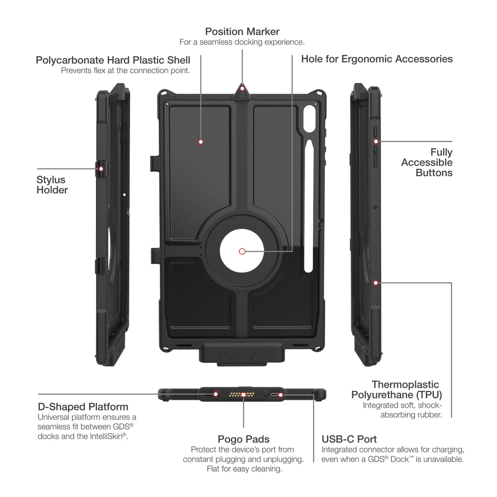 IntelliSkin® Next Gen voor Samsung Tab S8+, S7+ & S7 FE 12.4" - RAM Mounts RAM-GDS-SKIN-SAM78-NG afbeelding 4