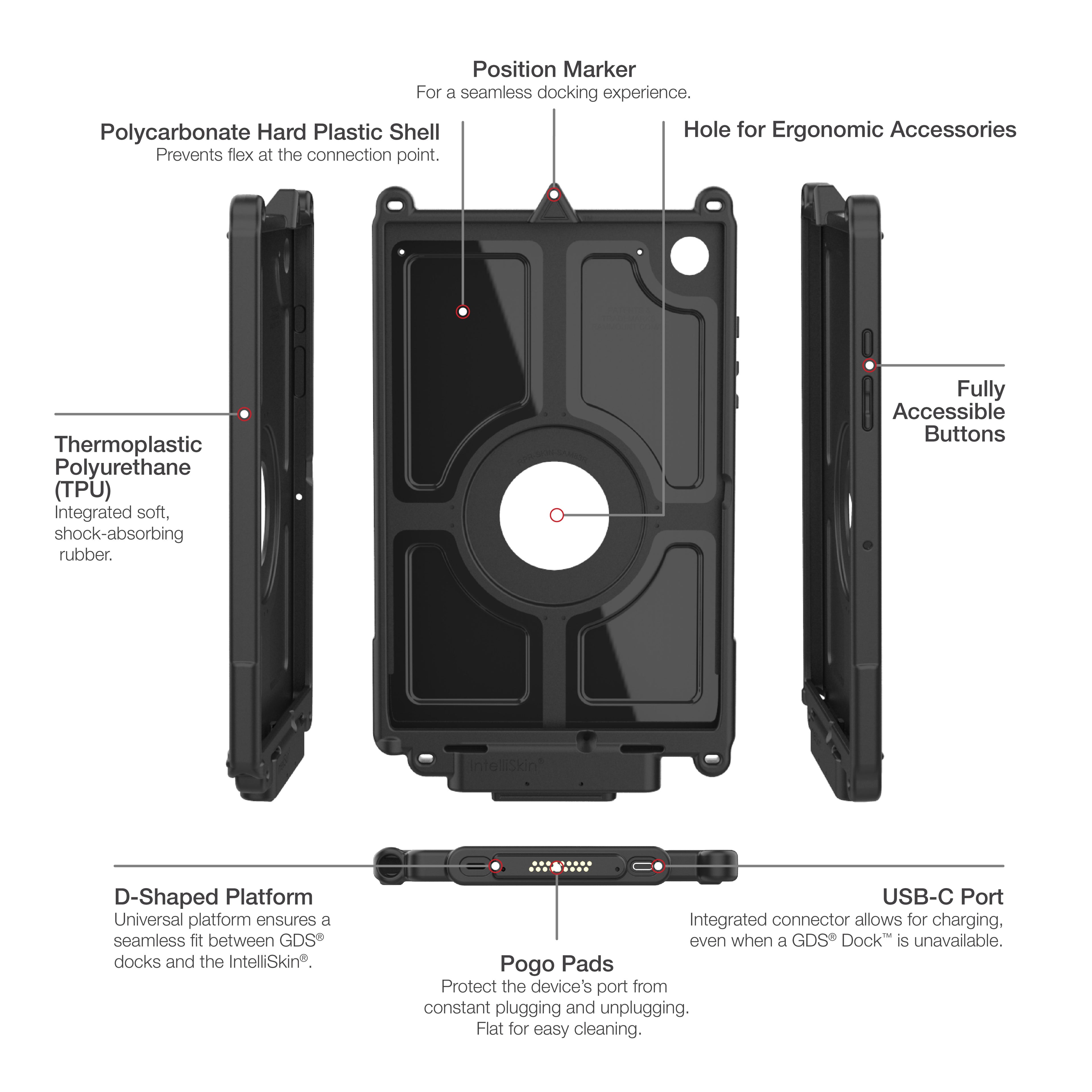 IntelliSkin® Next Gen voor Samsung Tab A8 10.5" - RAM Mounts RAM-GDS-SKIN-SAM83-NG afbeelding 7