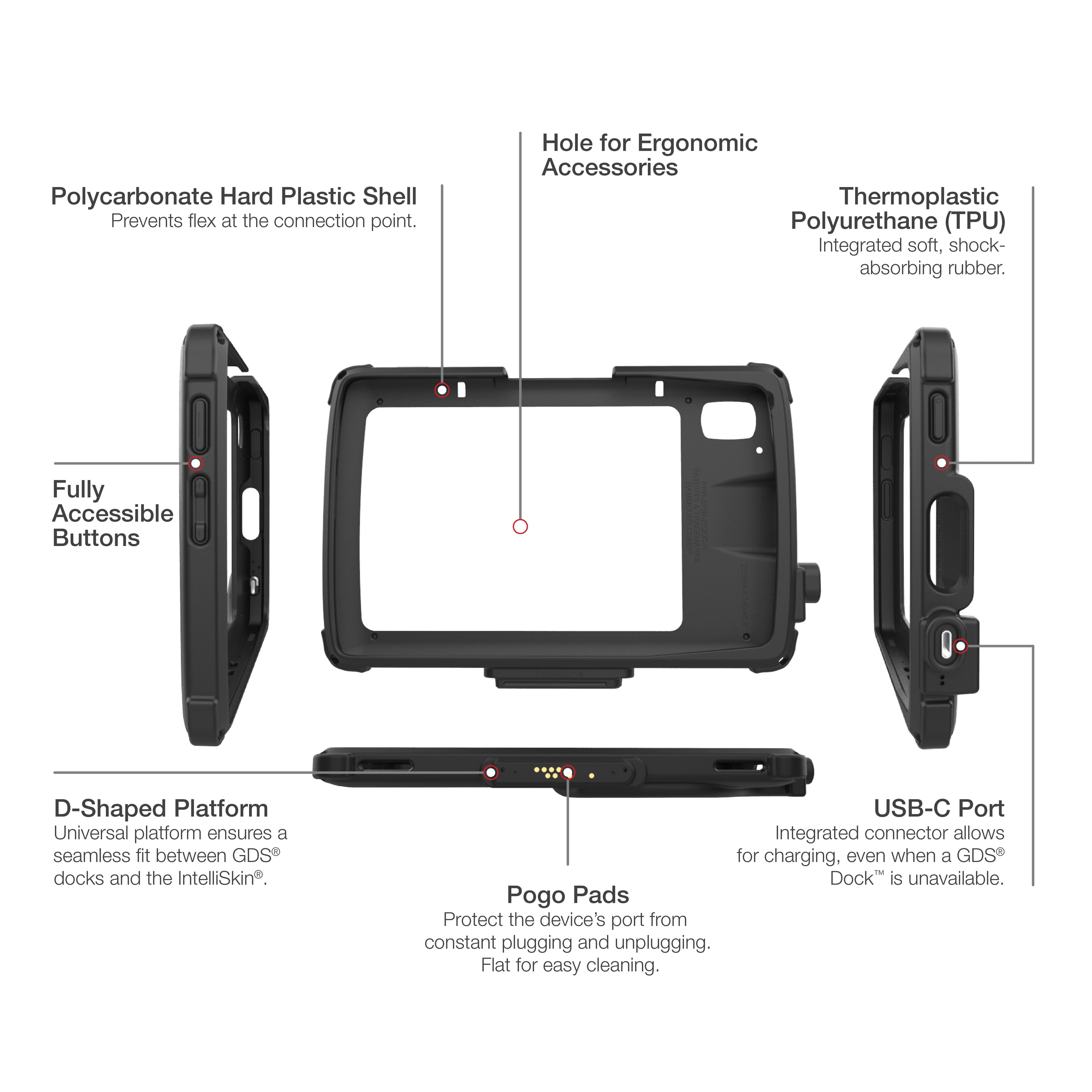 IntelliSkin® Next Gen voor Zebra ET4x 8" Enterprise Tablet - RAM Mounts RAM-GDS-SKIN-ZE20C-NG afbeelding 9