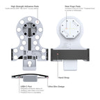 GDS® Tab-Conn™ voor Folio-stijlhoezen (Achterste Pogo Pads) - Grijs - RAM Mounts RAM-GDS-TABC-F1B-GRY afbeelding 5