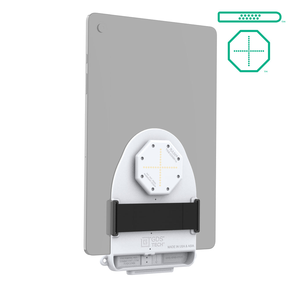 GDS tab conn voor tablets zonder hoes d vorm achterste pads grijs - RAM Mounts RAM-GDS-TABC-B1DB-GRY