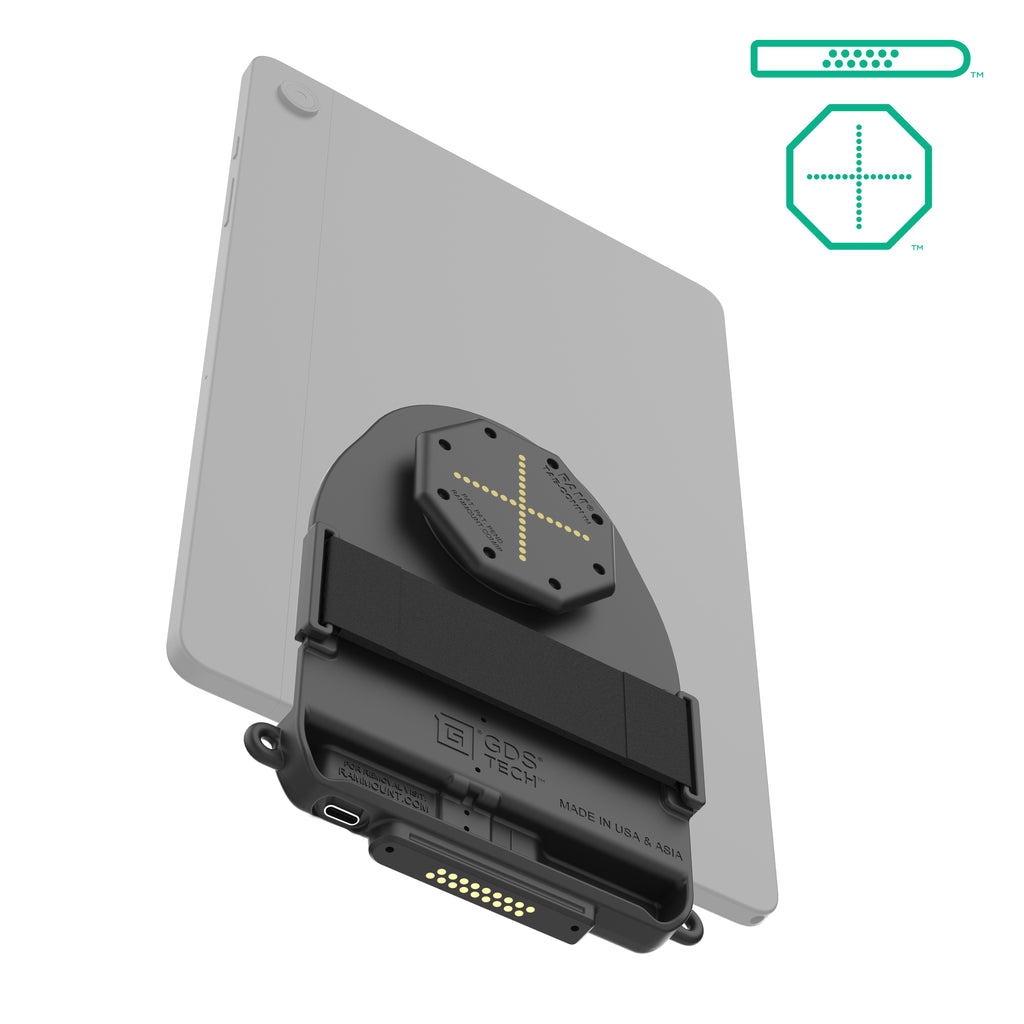GDS® Tab-Conn™ voor Tablets Zonder Hoes (D Vorm & Achterste Pogo Pads) - RAM Mounts RAM-GDS-TABC-B1DB afbeelding 2
