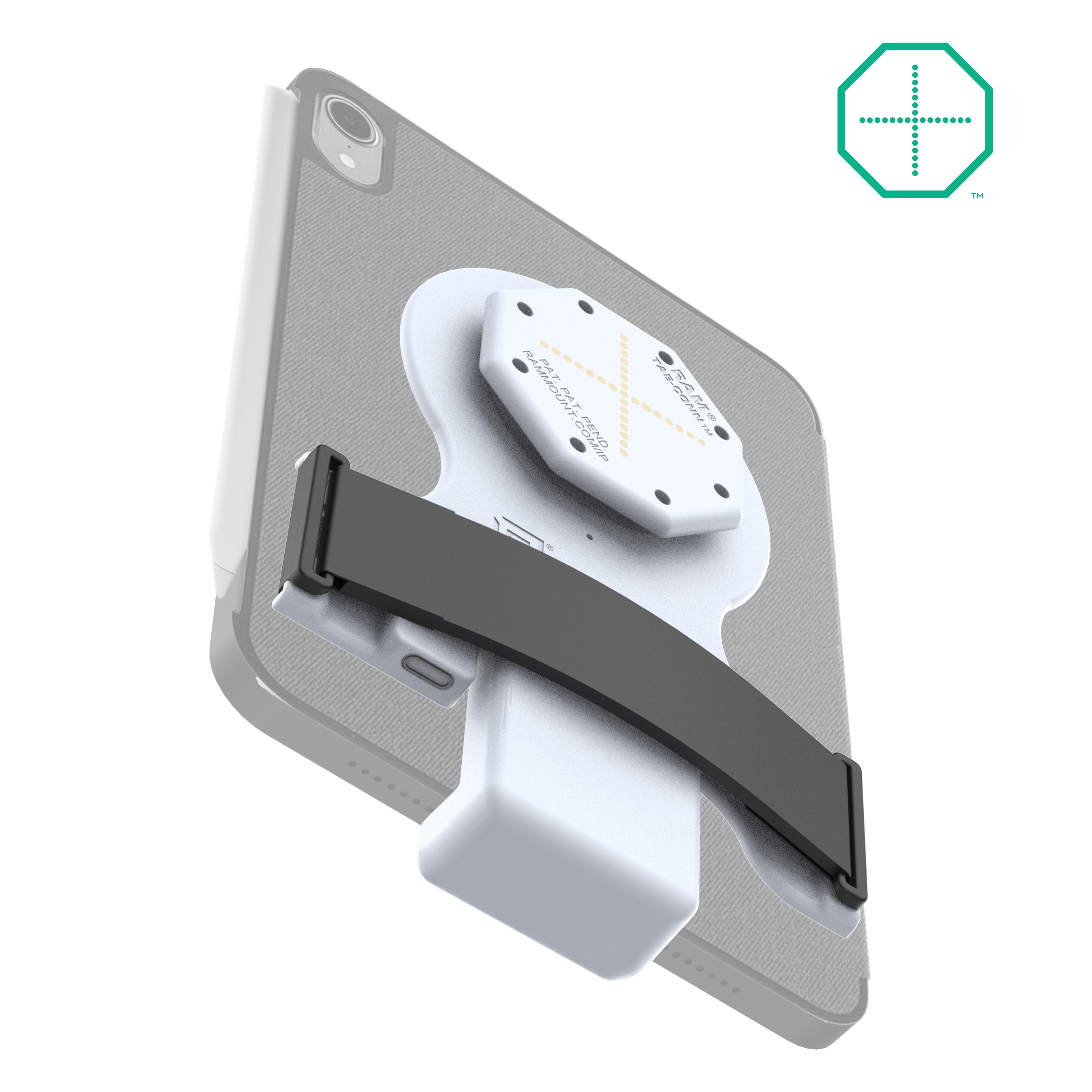 GDS® Tab-Conn™ voor Folio-stijlhoezen (Achterste Pogo Pads) - Grijs - RAM Mounts RAM-GDS-TABC-F1B-GRY afbeelding 2