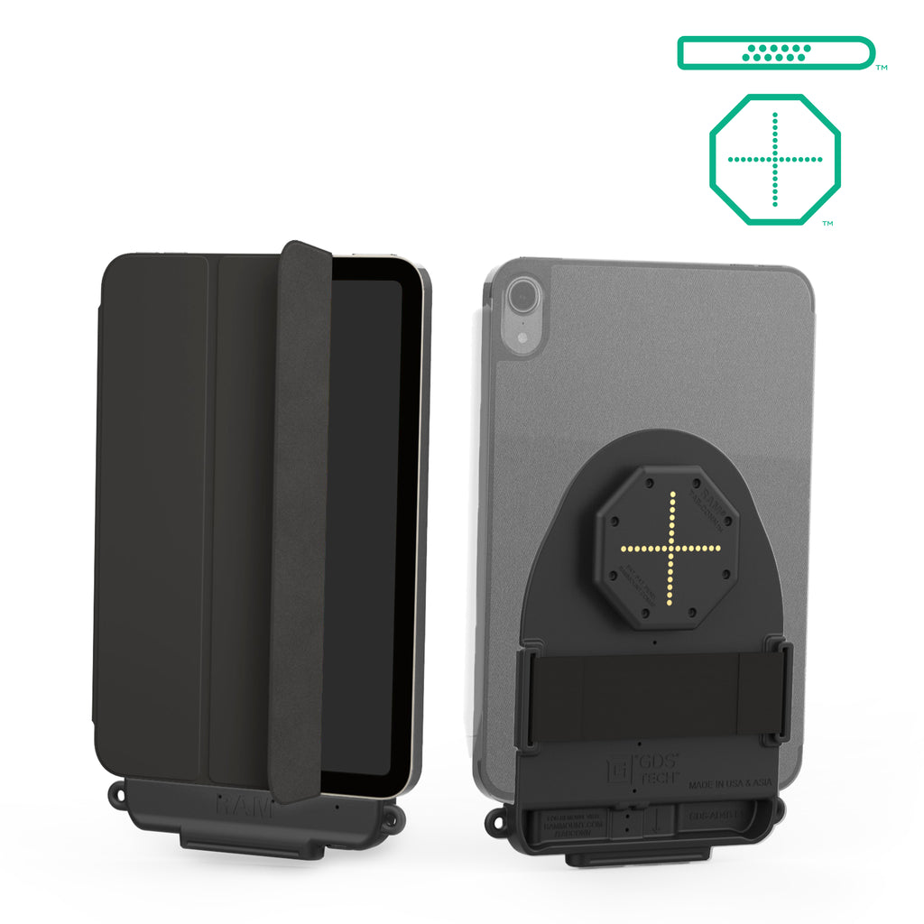 GDS tab conn voor folio style cases d vorm achterste pogo pads - RAM Mounts RAM-GDS-TABC-F1DB