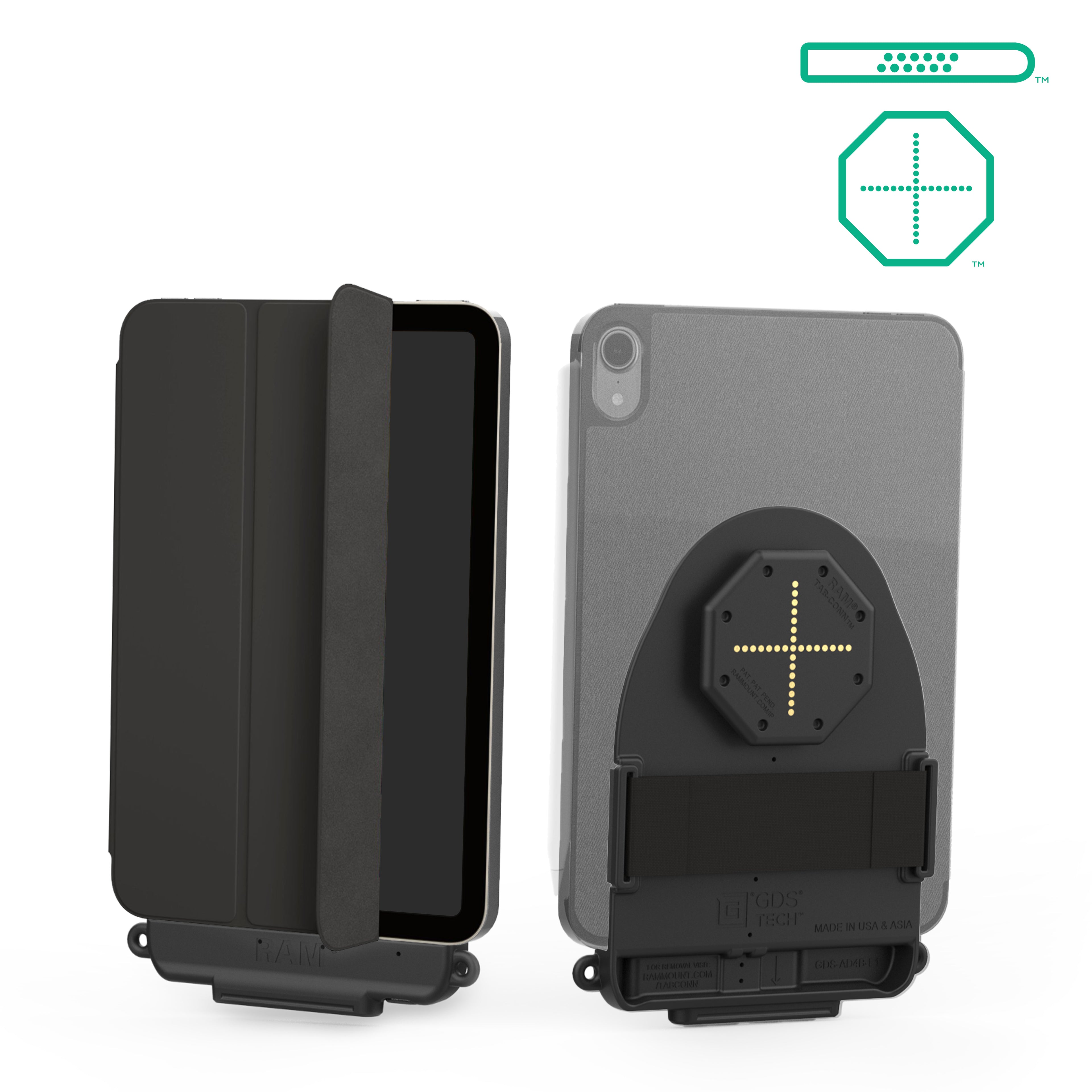 GDS® Tab-Conn™ voor Folio Style Cases (D Vorm & Achterste Pogo Pads) - RAM Mounts RAM-GDS-TABC-F1DB afbeelding 1