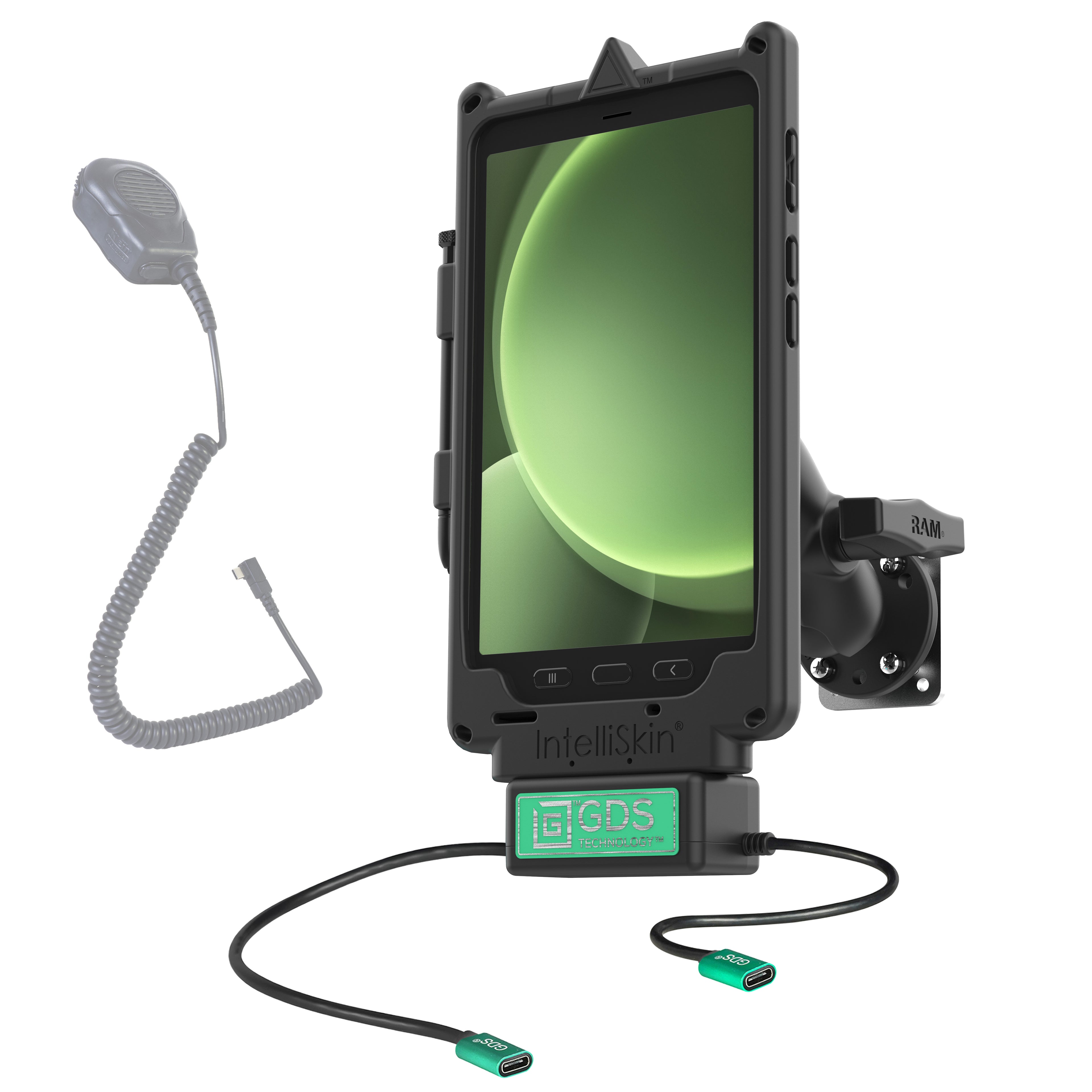 GDS uni conn voertuigbundel enkele USB-C voor Samsung tab ACTIVE5 - RAM Mounts RAM-GDS-U1-SAM90-KIT4