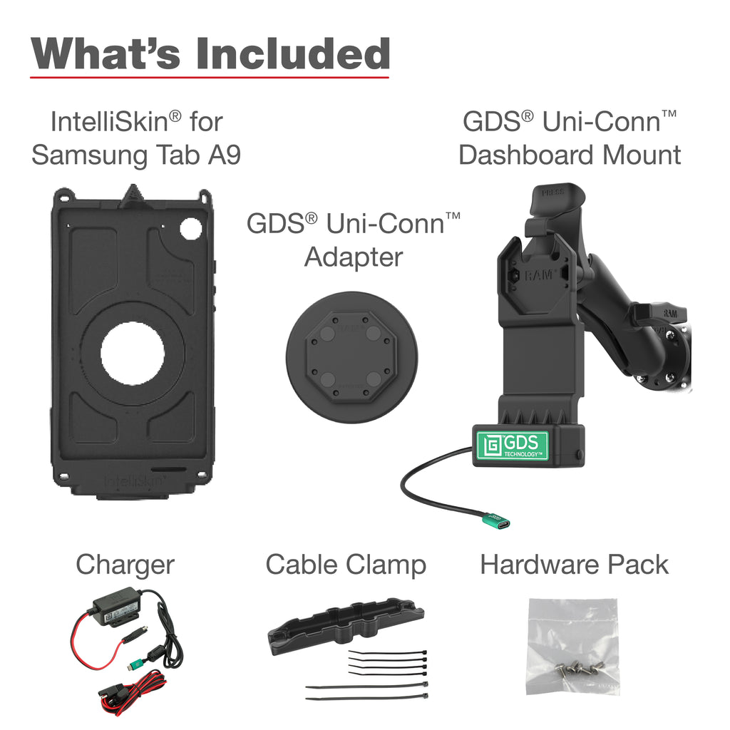 GDS® Uni-Conn™ Voertuigbundle voor Samsung Tab A9+ - RAM Mounts RAM-GDS-U1-SAM95-KIT1 afbeelding 4