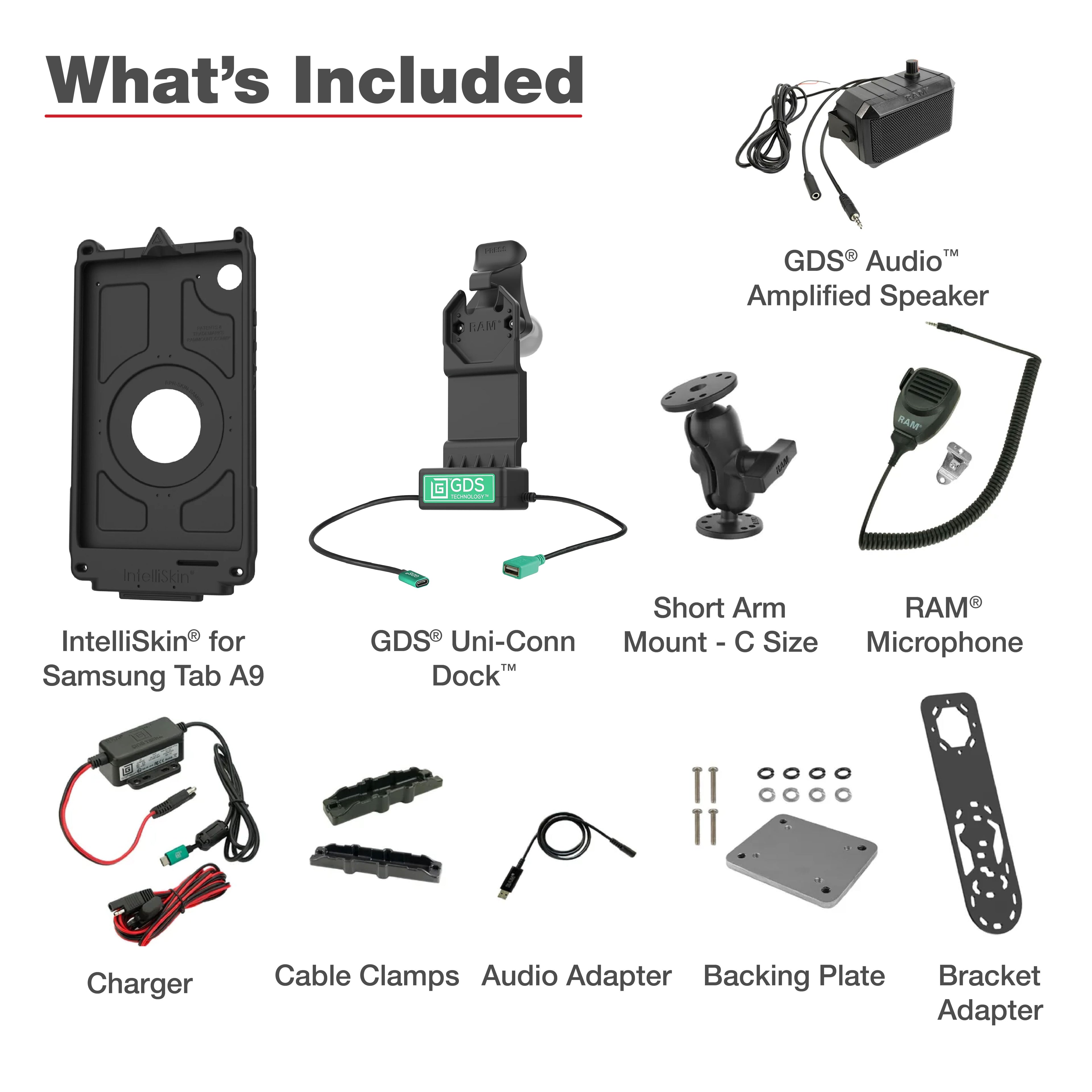 GDS® Uni-Conn™ PTT Voertuigbundel voor Samsung Tab A9 - RAM Mounts RAM-GDS-U1-SAM95-KIT3 afbeelding 3