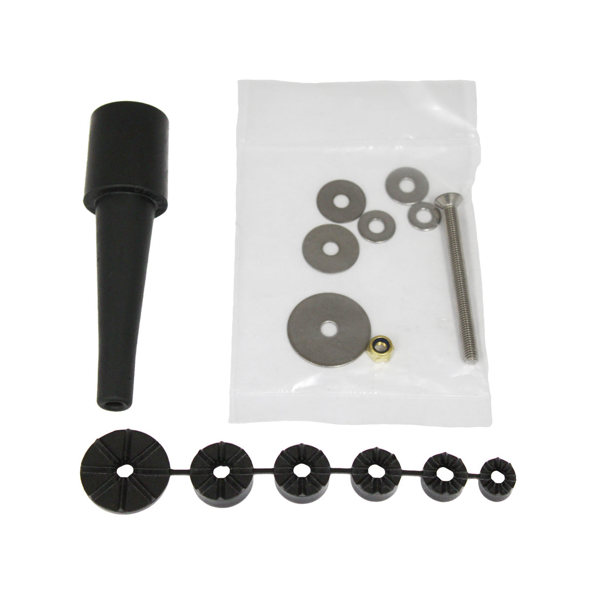 RAM vork stam montage hardware pack met rubber verleng plug - RAM Mounts RAM-HAR-B-342U
