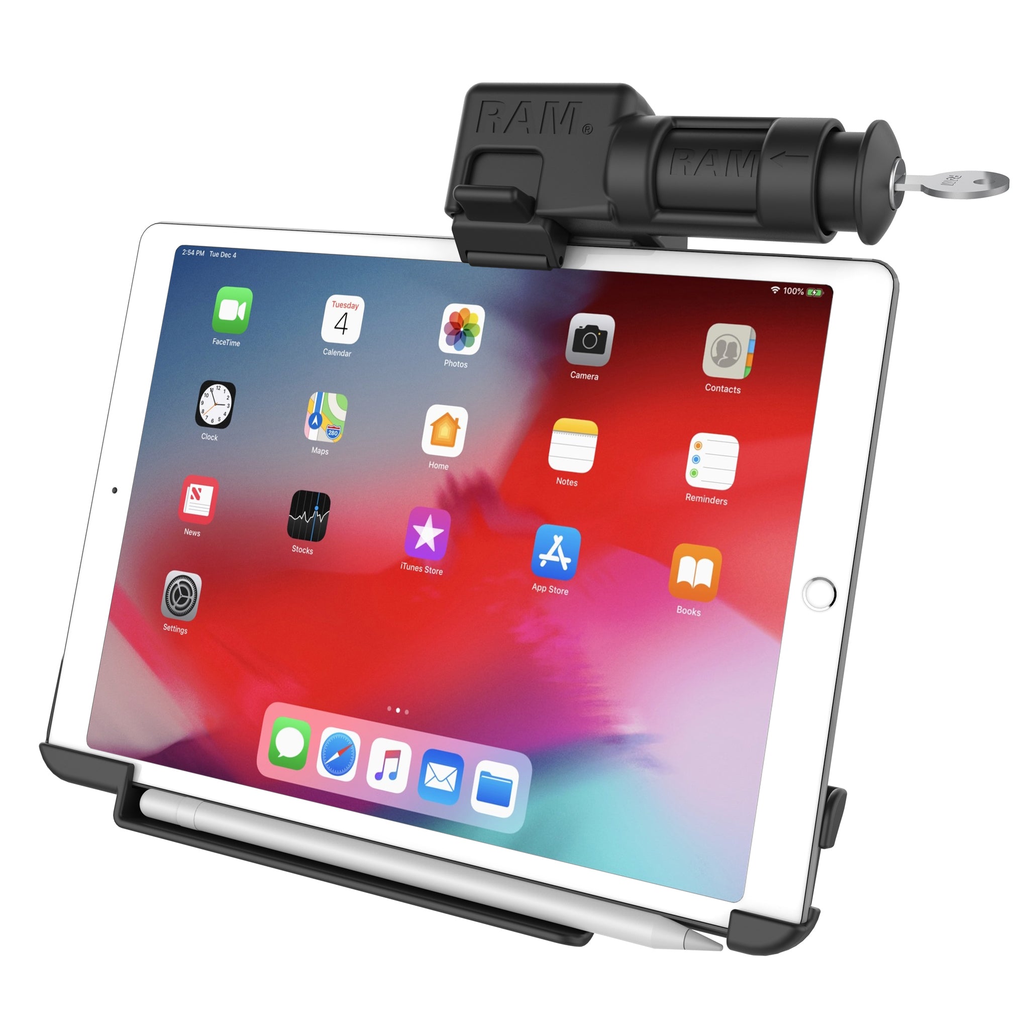 RAM EZ-Roll'r gecodeerde vergrendelingshouder voor iPad pro 11 air 4 - RAM Mounts RAM-HOL-AP23KLU