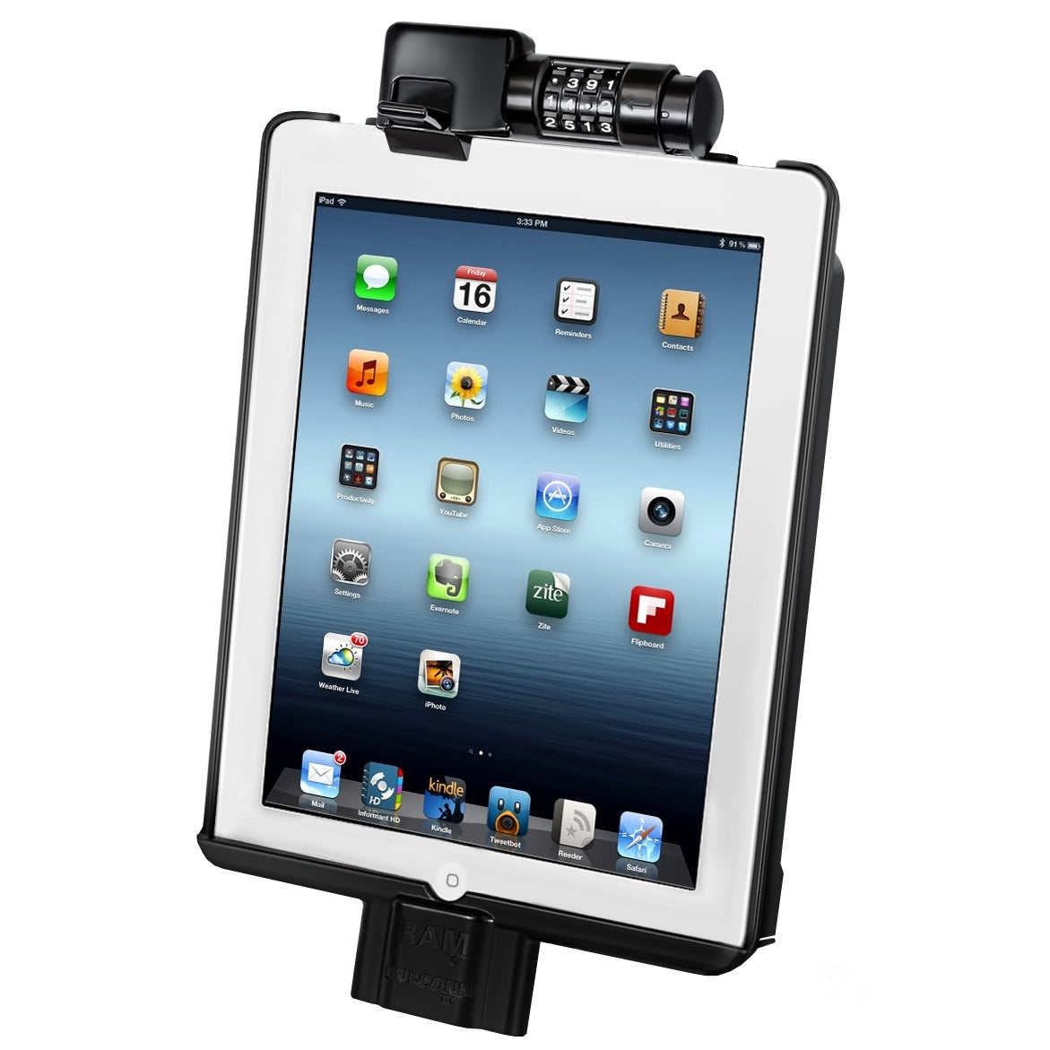 RAM Dock-N-Lock™ Houder voor Apple iPad 1e generatie - RAM Mounts RAM-HOL-AP8DLU afbeelding 1