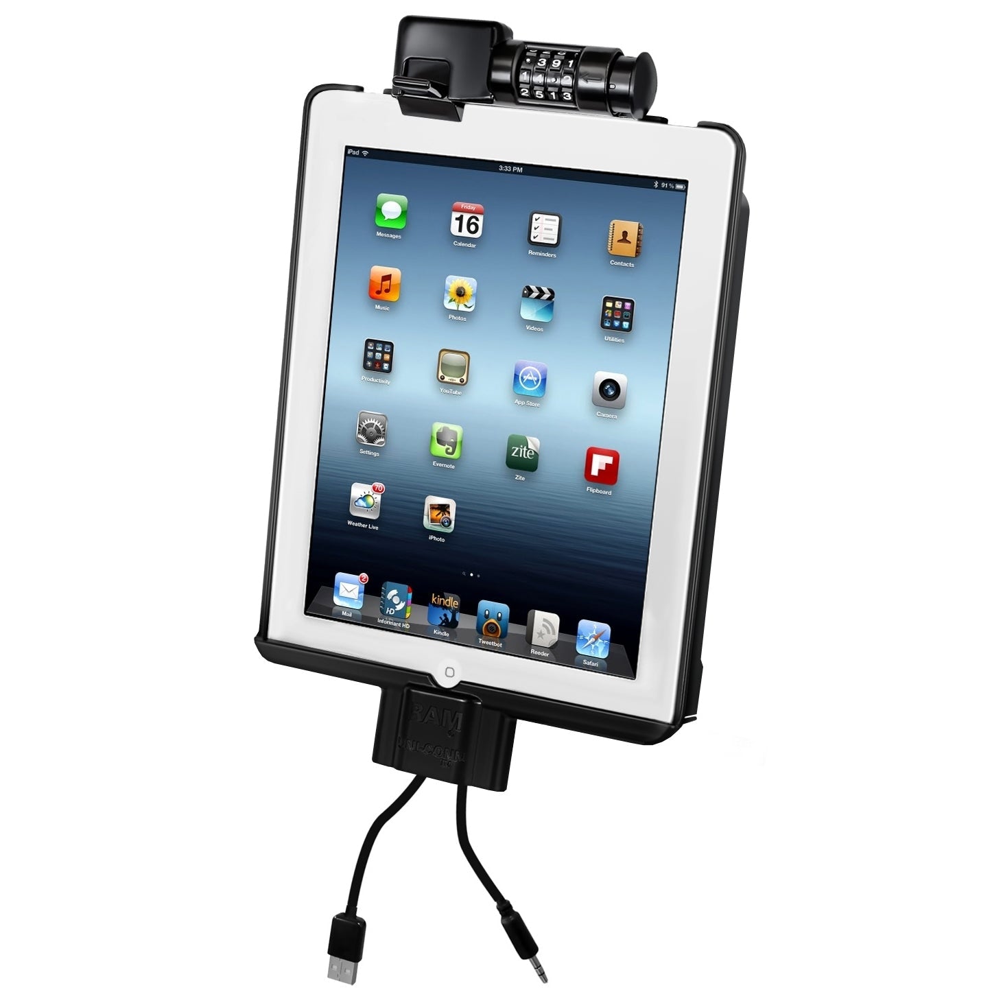 RAM Dock-N-Lock™ Houder voor Apple iPad 1e generatie - RAM Mounts RAM-HOL-AP8DLU afbeelding 2