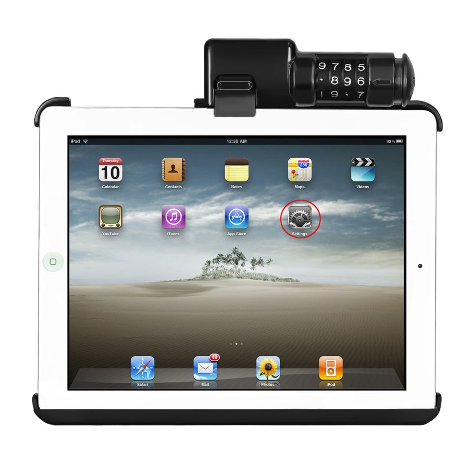 RAM Latch-N-Lock™ Cradle voor Apple iPad 1-4 - RAM Mounts RAM-HOL-AP8LU afbeelding 2