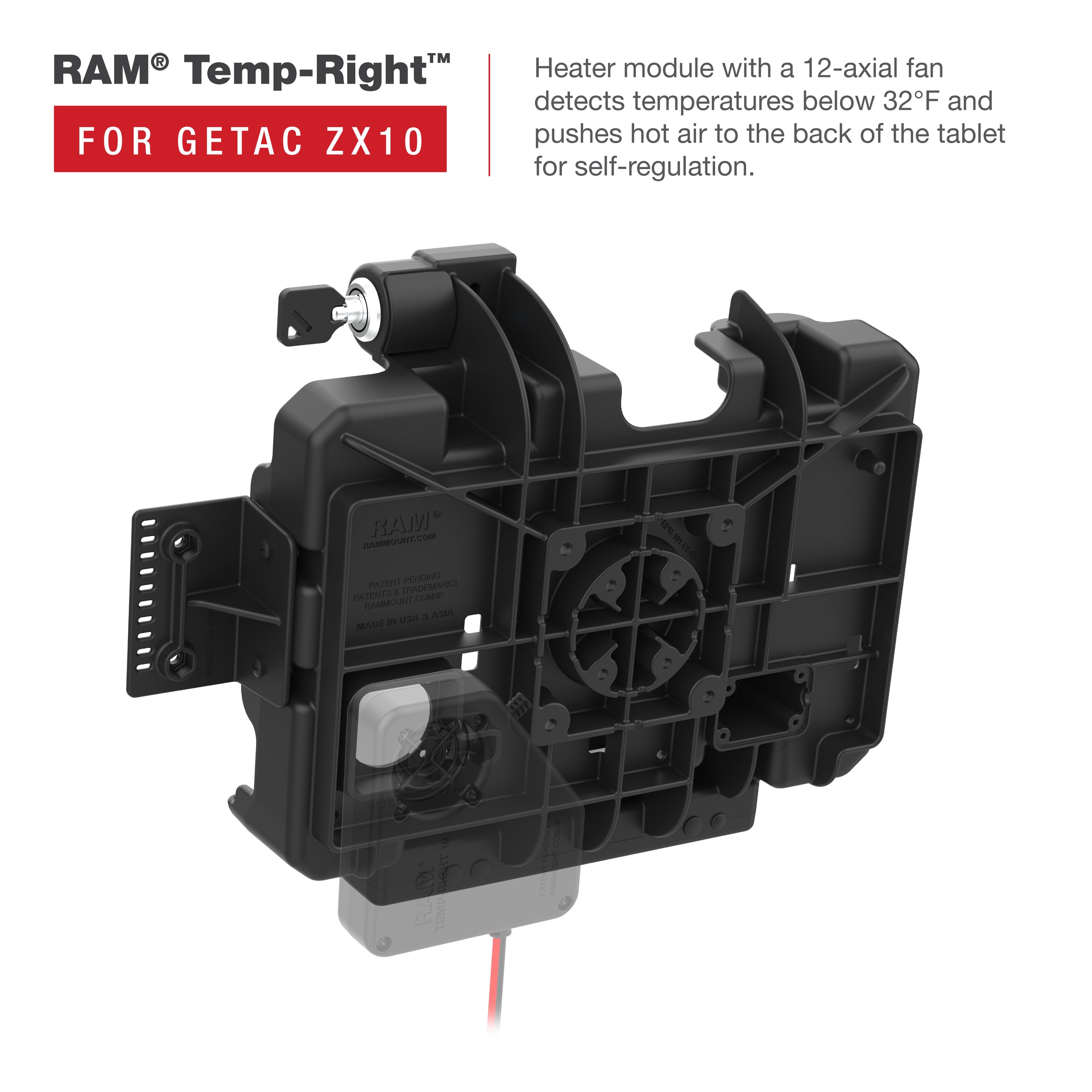 RAM Vergrendelbare Houder op Maat voor Getac ZX10 - RAM Mounts RAM-HOL-GE4KLU afbeelding 5