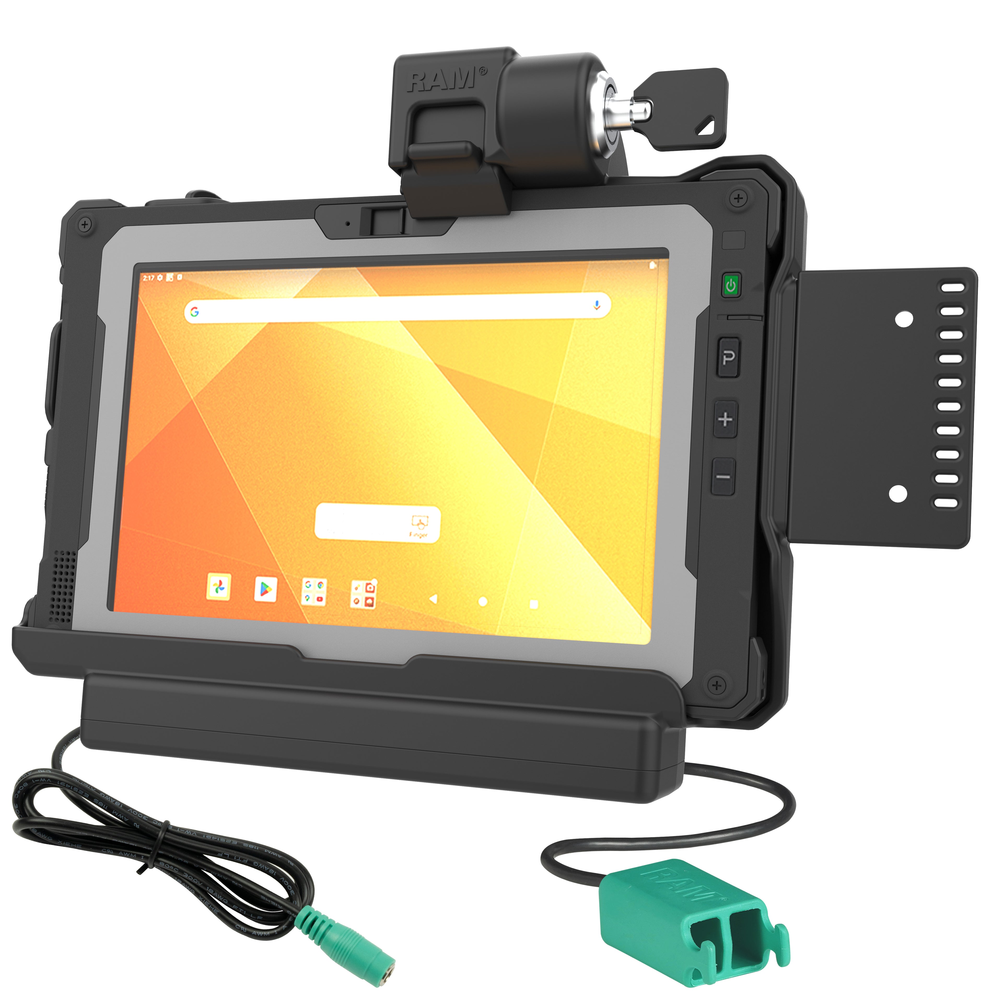 RAM vergrendelende power dubbele USB gegevensdok voor getac ZX80 - RAM Mounts RAM-HOL-GE5PD2KLU