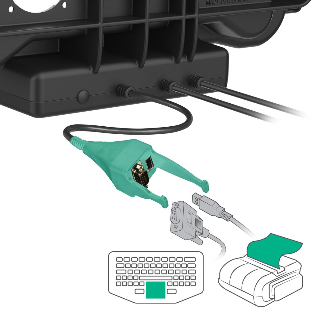 RAM Vergrendelbare Power + Data & DB9 Dock voor Honeywell ScanPal EDA10A - RAM Mounts RAM-HOL-HON11PD2-DB9KLU afbeelding 5