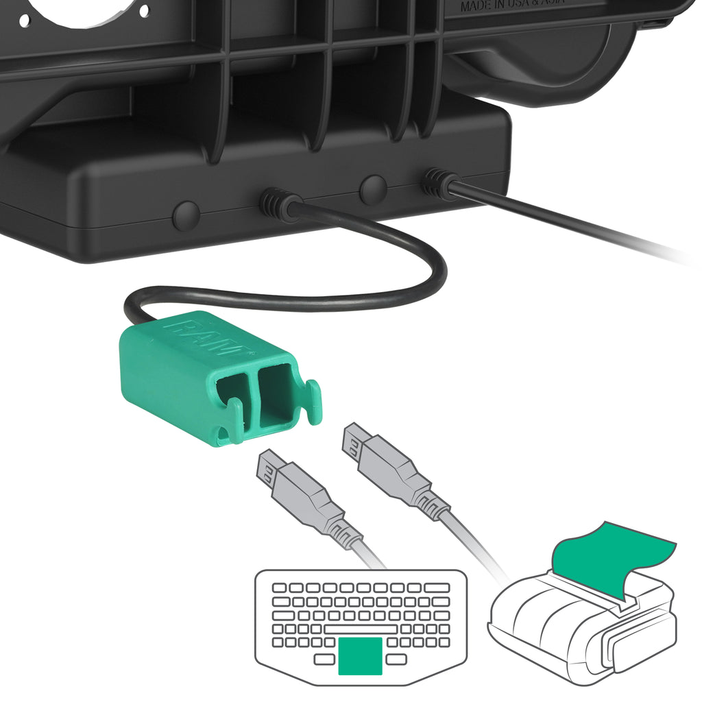 RAM Power + Dubbele USB Dock voor Honeywell ScanPal EDA10A - RAM Mounts RAM-HOL-HON11PD2U afbeelding 5