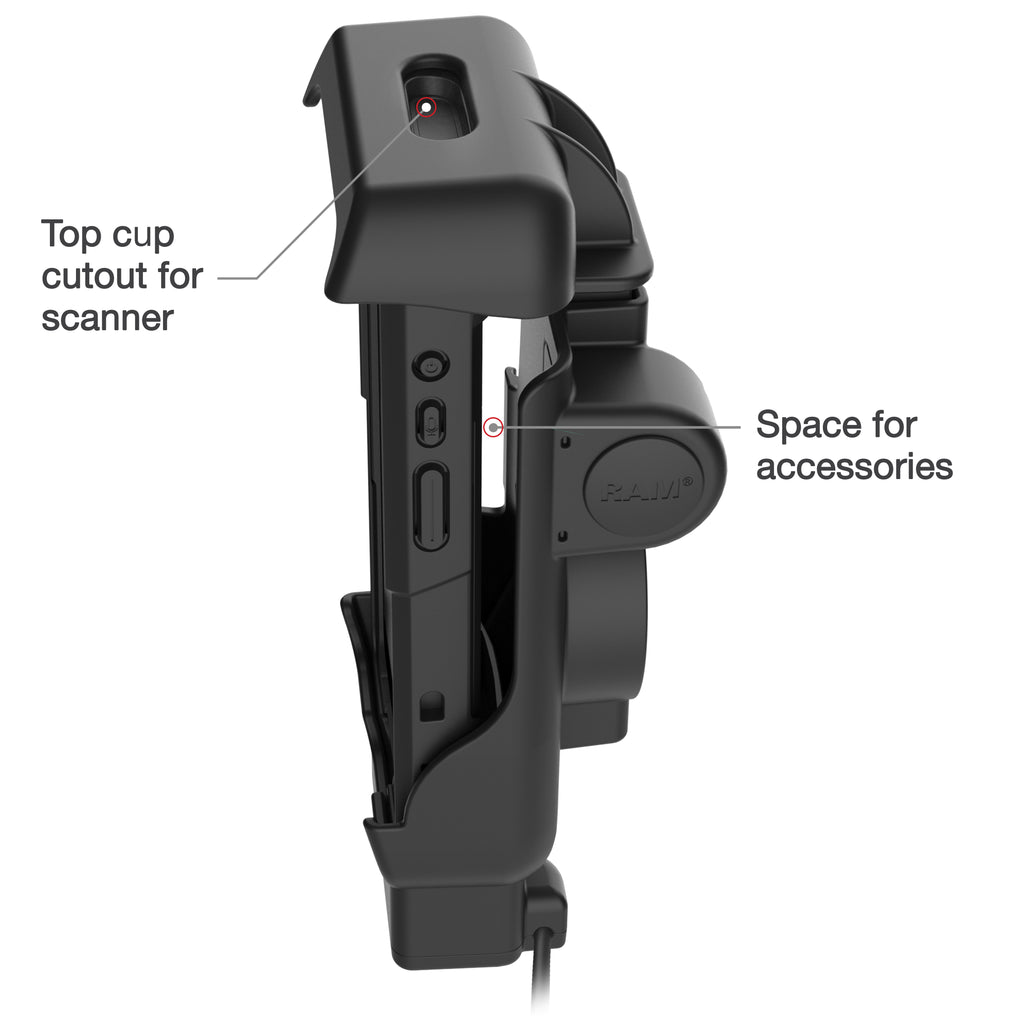 RAM Aangedreven Dock + USB-A voor Honeywell CT40/45/47 - Verwarmde Pinnen - RAM Mounts RAM-HOL-HON12PDHU afbeelding 6