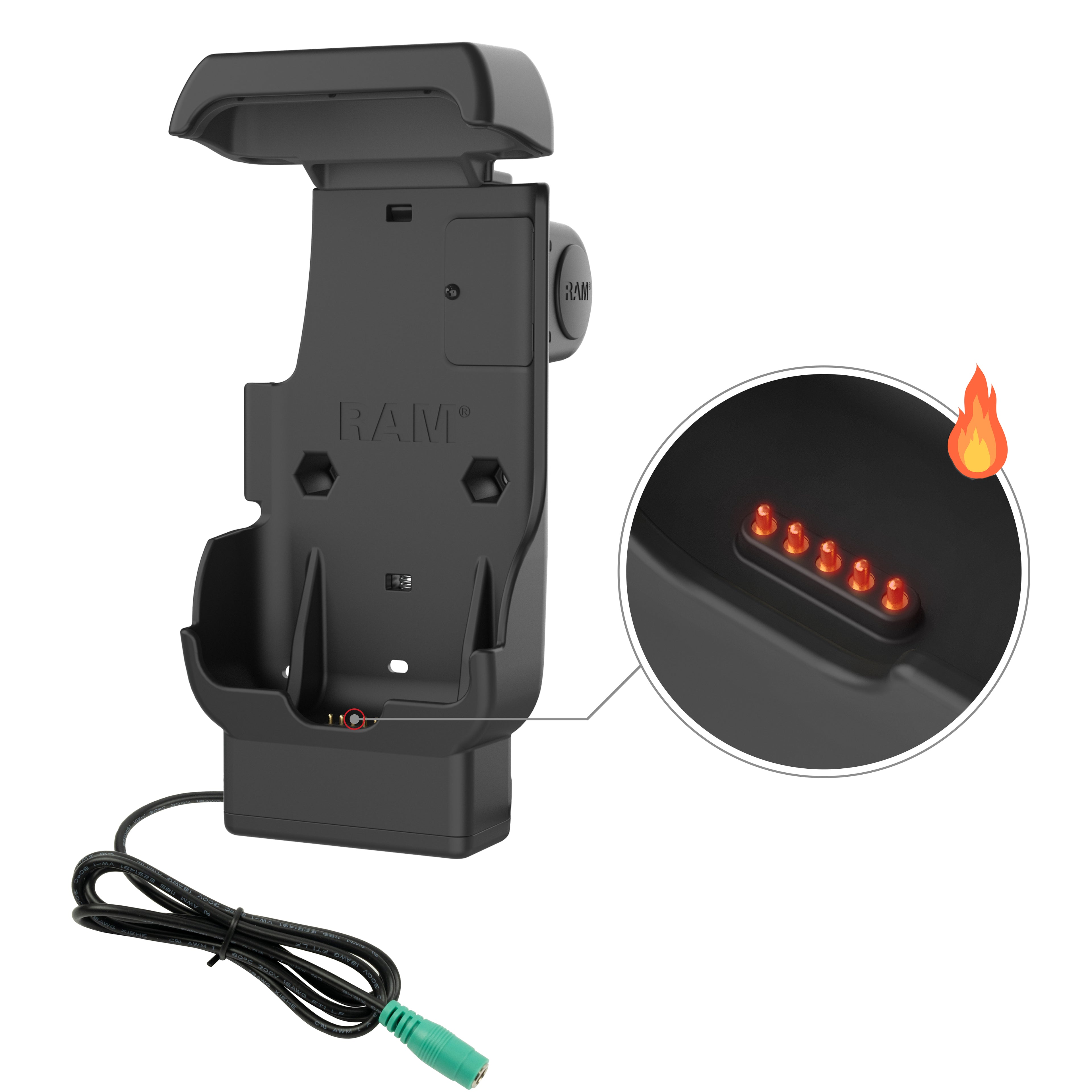 RAM Powered Dock voor Honeywell CT40/45/47 - Verwarmde pinnen - RAM Mounts RAM-HOL-HON12PHU afbeelding 2