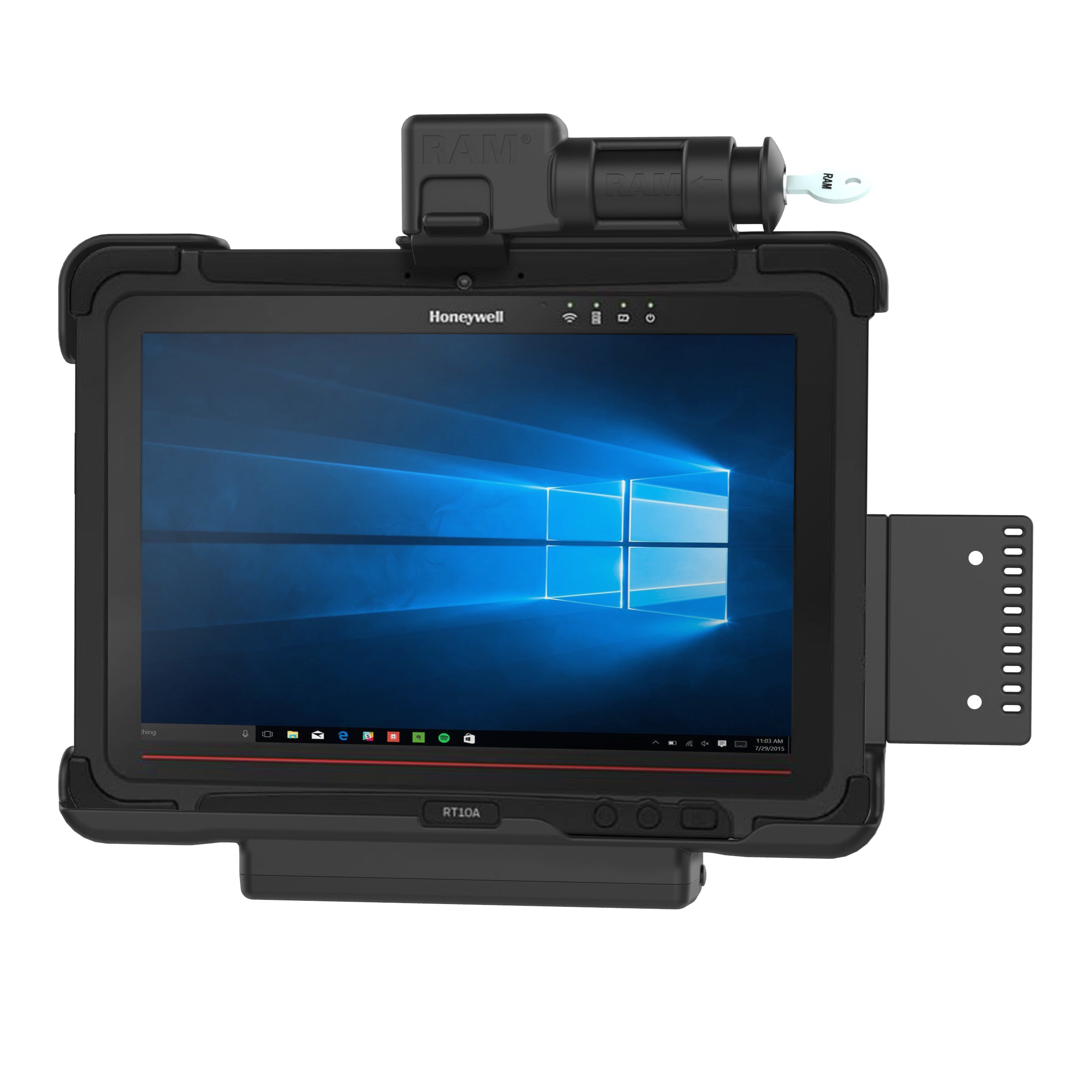 RAM Slot-vergrendelingsvorm-passend houder voor Honeywell RT10 Tablet - RAM Mounts RAM-HOL-HON9KLU afbeelding 1