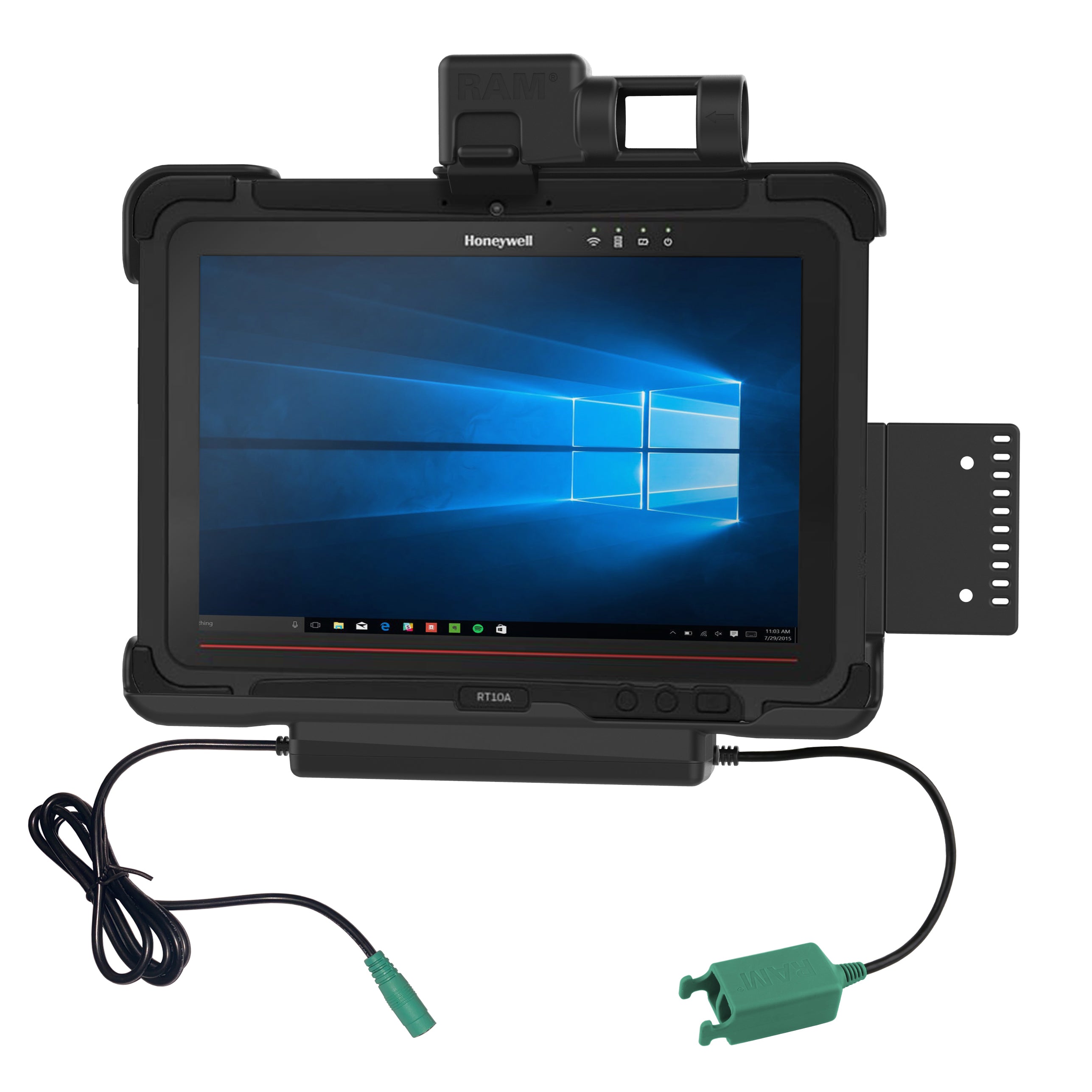 RAM Power + Dual USB Dock voor Honeywell RT10 Tablet - RAM Mounts RAM-HOL-HON9PD2U afbeelding 1