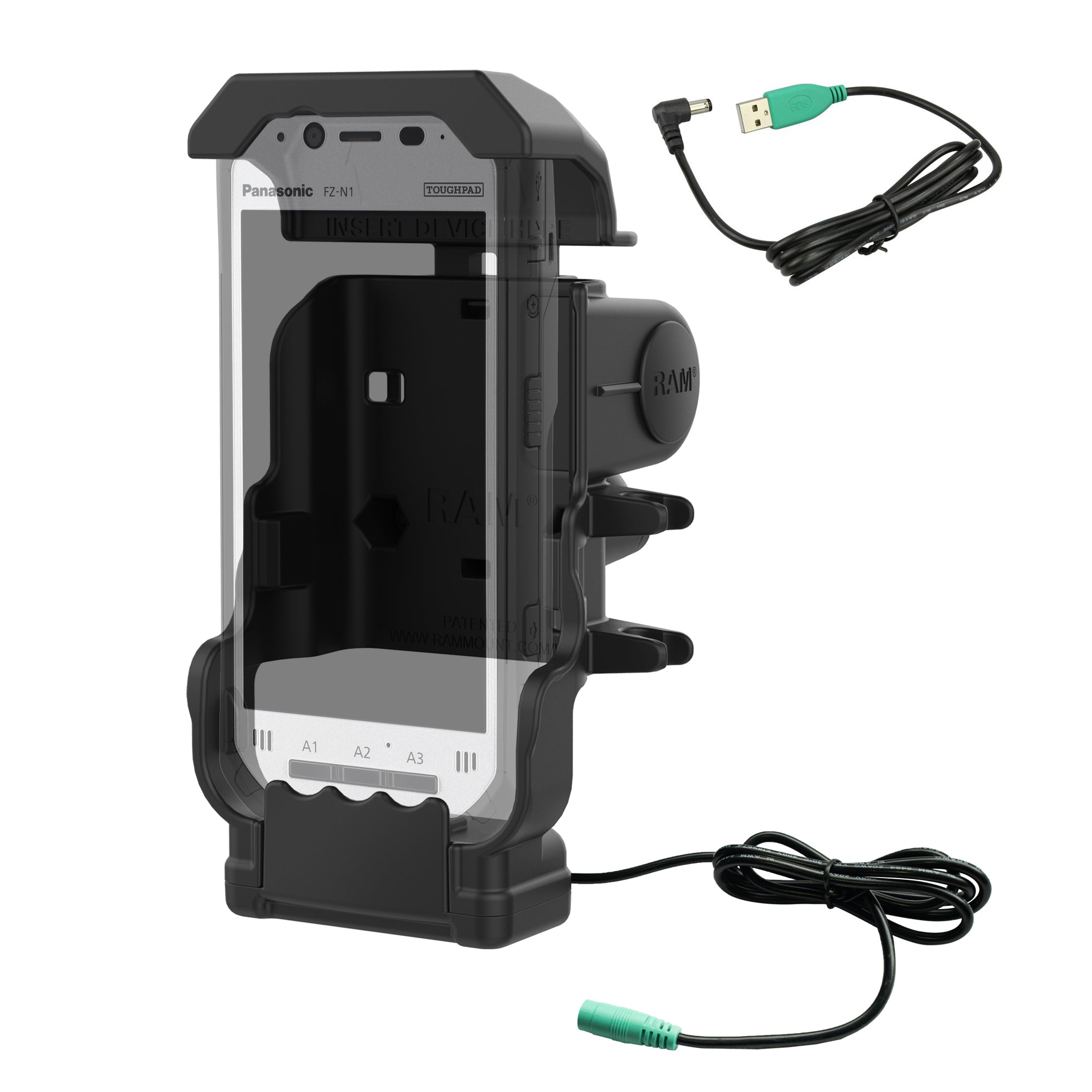 RAM-aangedreven Dock voor Panasonic Toughbook FZ-N1 & FZ-F1 - RAM Mounts RAM-HOL-PAN11PU afbeelding 1
