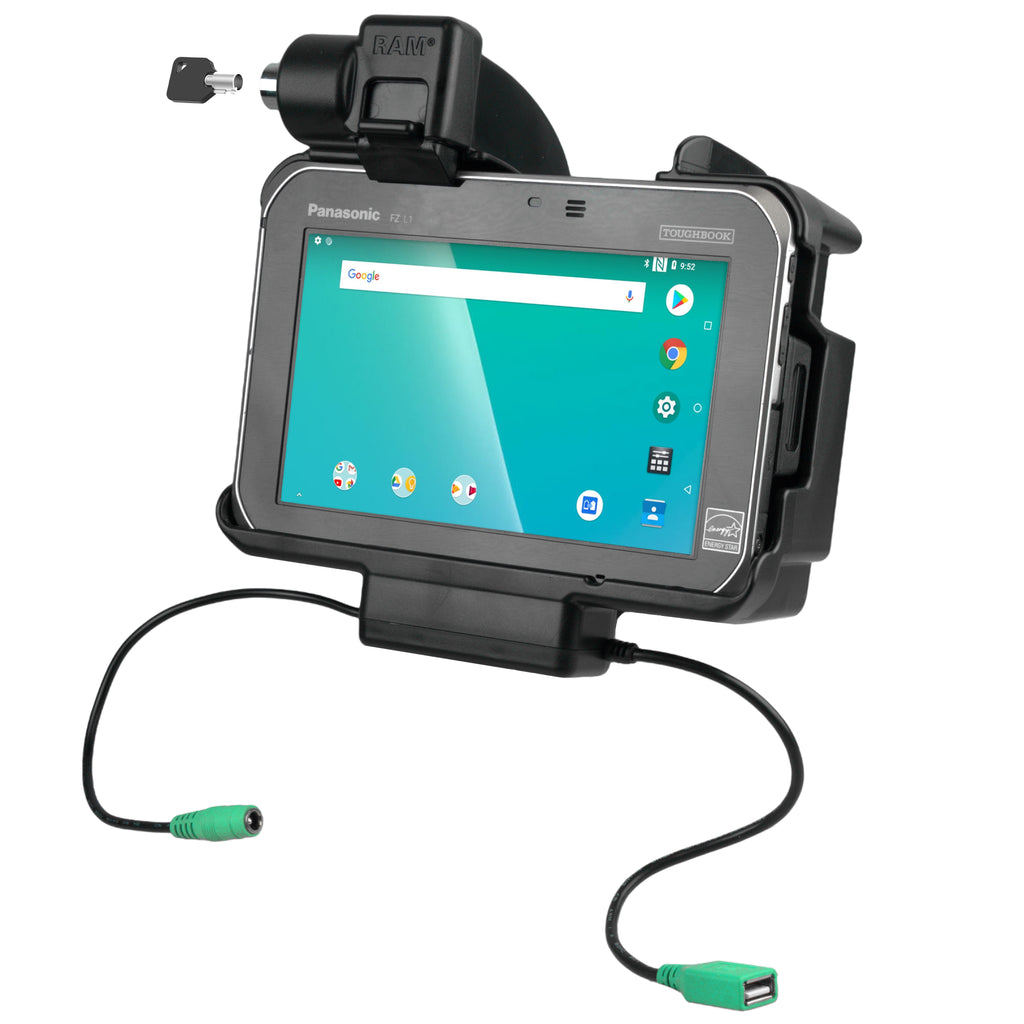 RAM sleutel vergrendelende stroom + gegevensdok voor Panasonic FZ-S1 & FZ-L1 - RAM Mounts RAM-HOL-PAN15PDKLU afbeelding 1