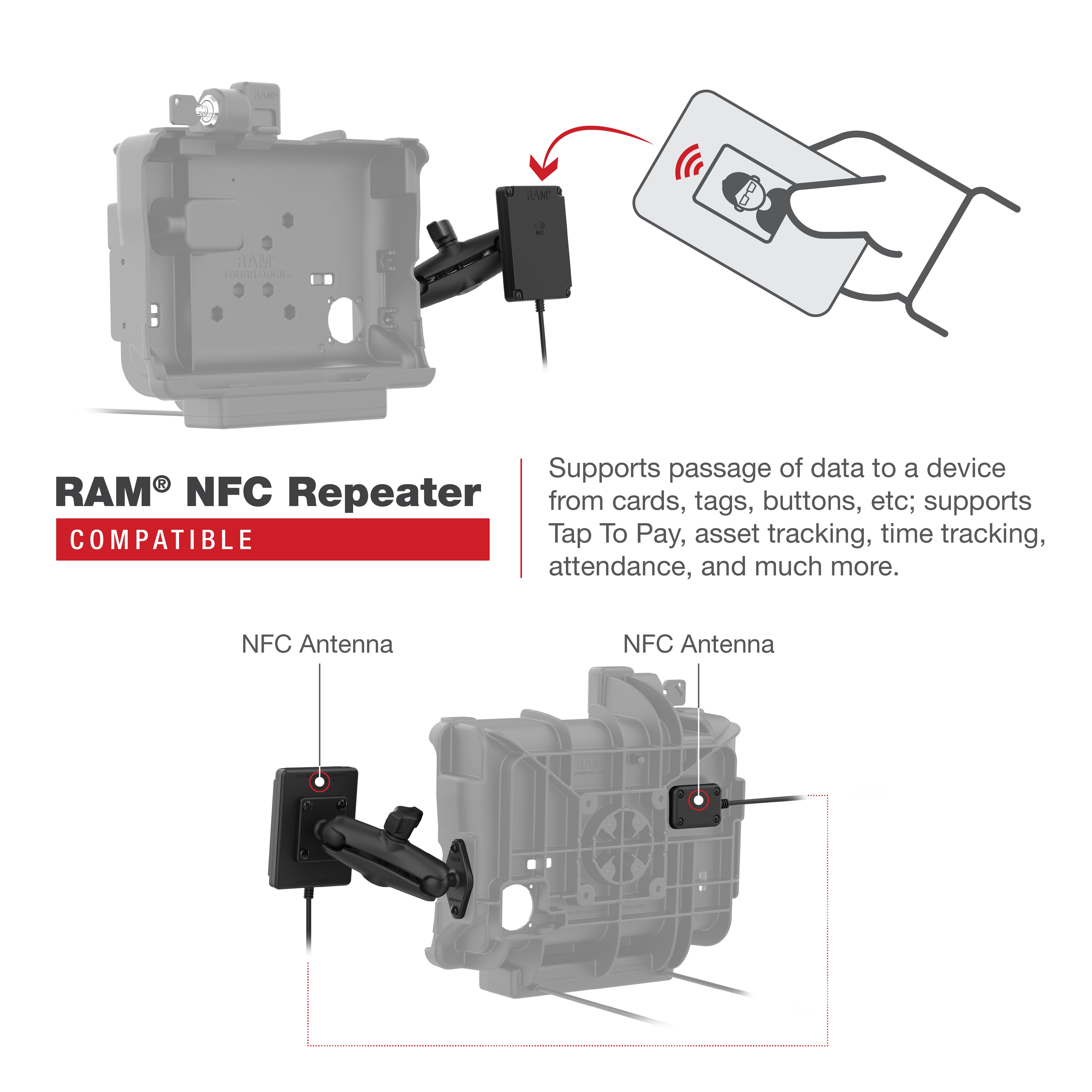 RAM Vergrendelde Powered Dock voor Panasonic FZ-A3 - RAM Mounts RAM-HOL-PAN16PLU afbeelding 9