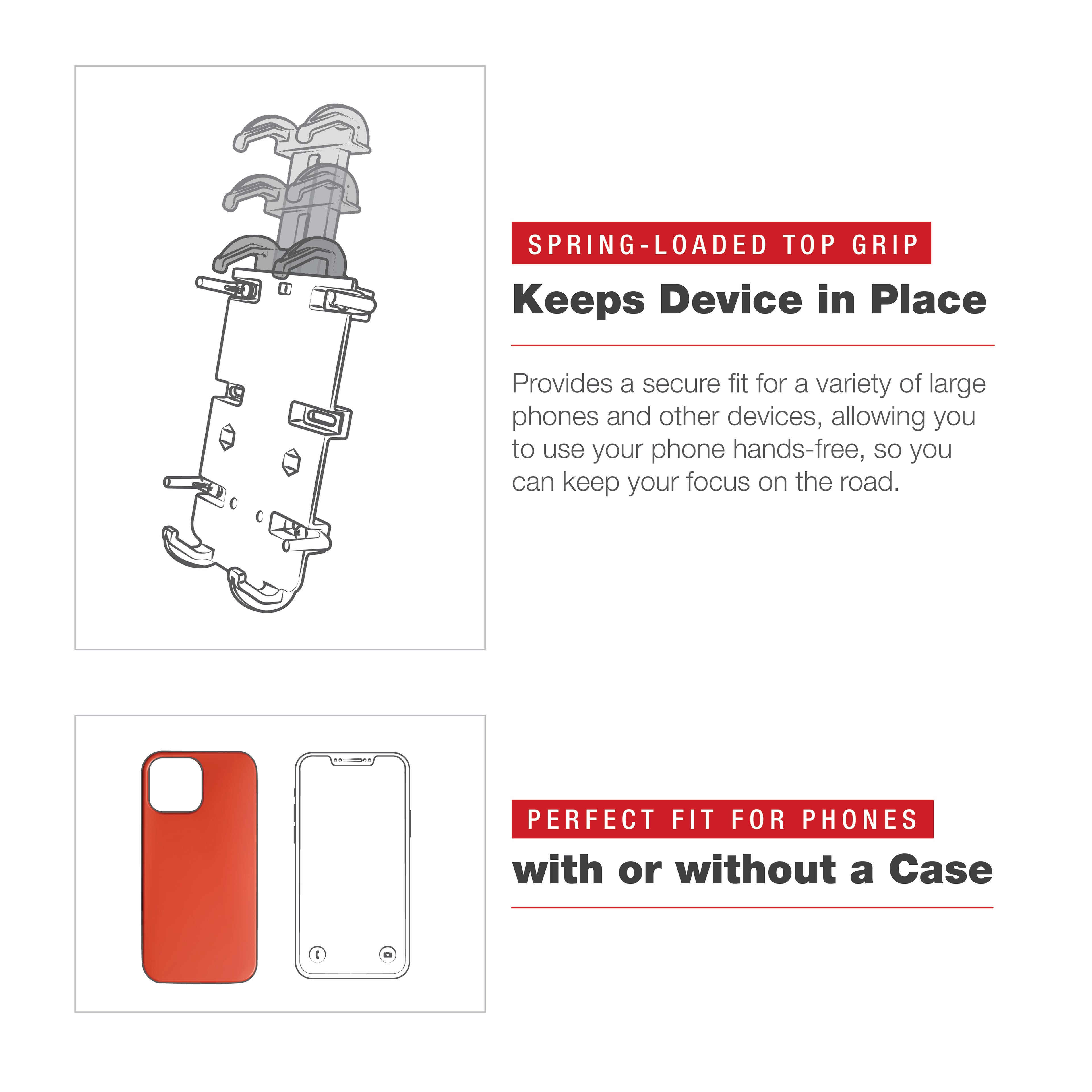 RAM Quick-Grip™ XL Telefoonhouder met Low-Profile Tough-Claw™ - RAM Mounts RAM-HOL-PD4-400-1U afbeelding 5