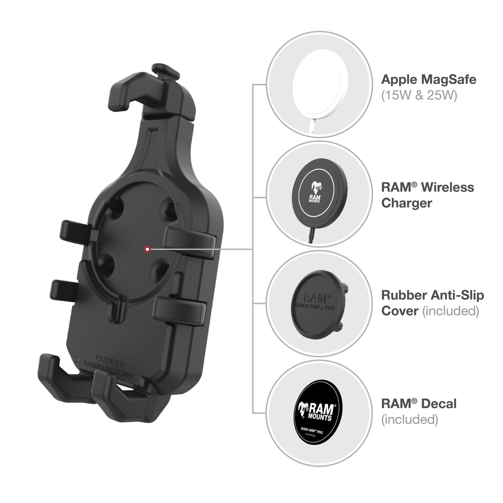 RAM Quick-Grip™ Pro Telefoonhouder met Kogel - RAM Mounts RAM-HOL-PD5BU afbeelding 5