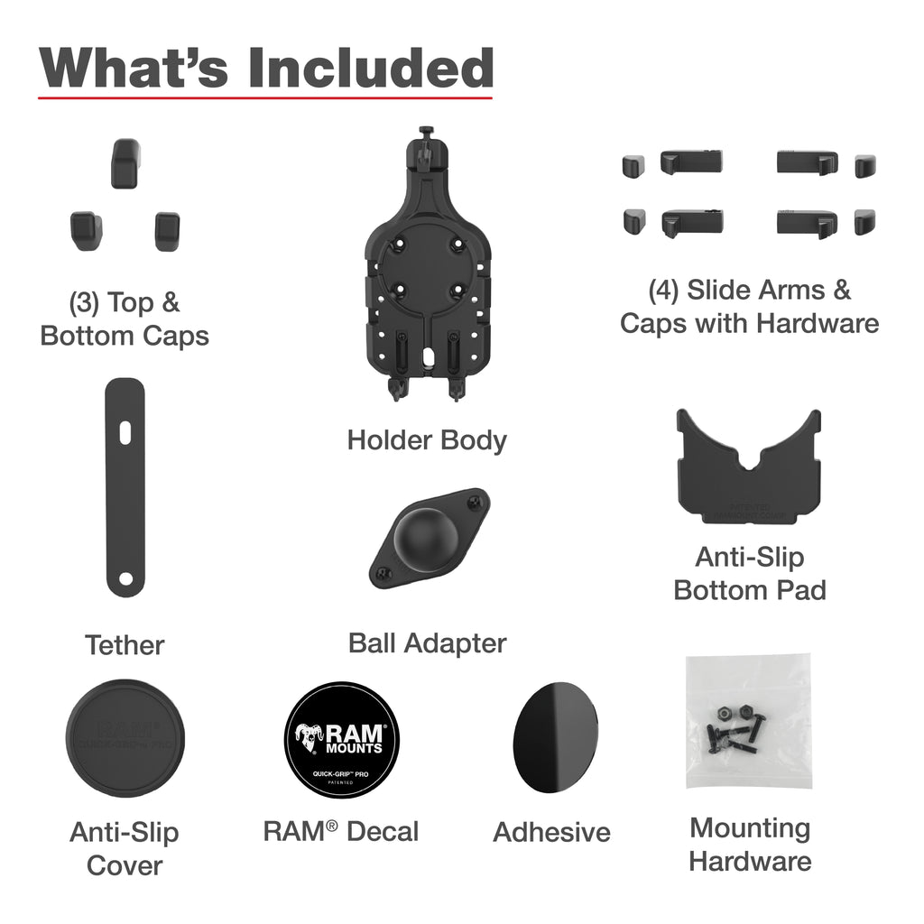 RAM Quick-Grip™ Pro Telefoonhouder met Kogel - RAM Mounts RAM-HOL-PD5BU afbeelding 6
