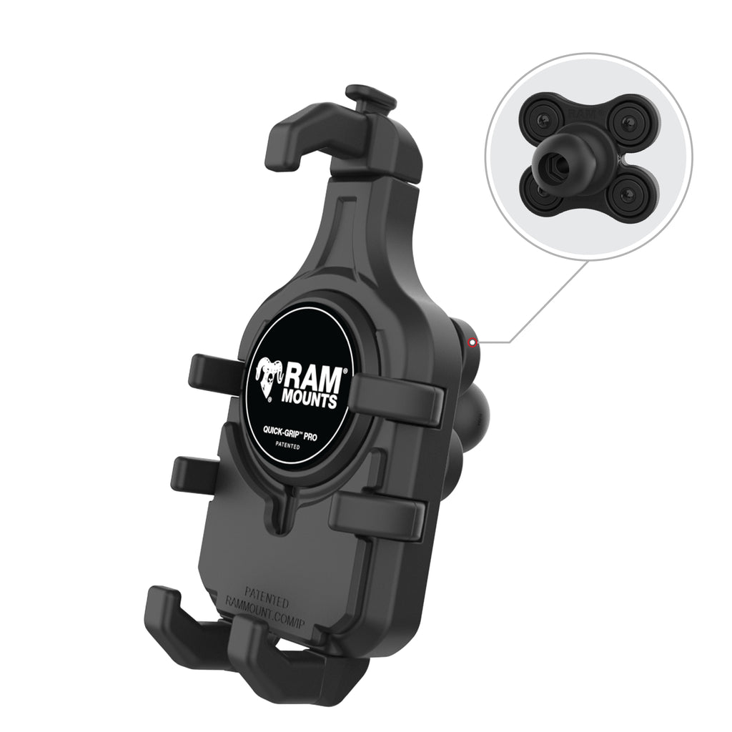 RAM Quick-Grip™ Pro Telefoonhouder met Kogel en Trillingsdempers - RAM Mounts RAM-HOL-PD5BVU afbeelding 2