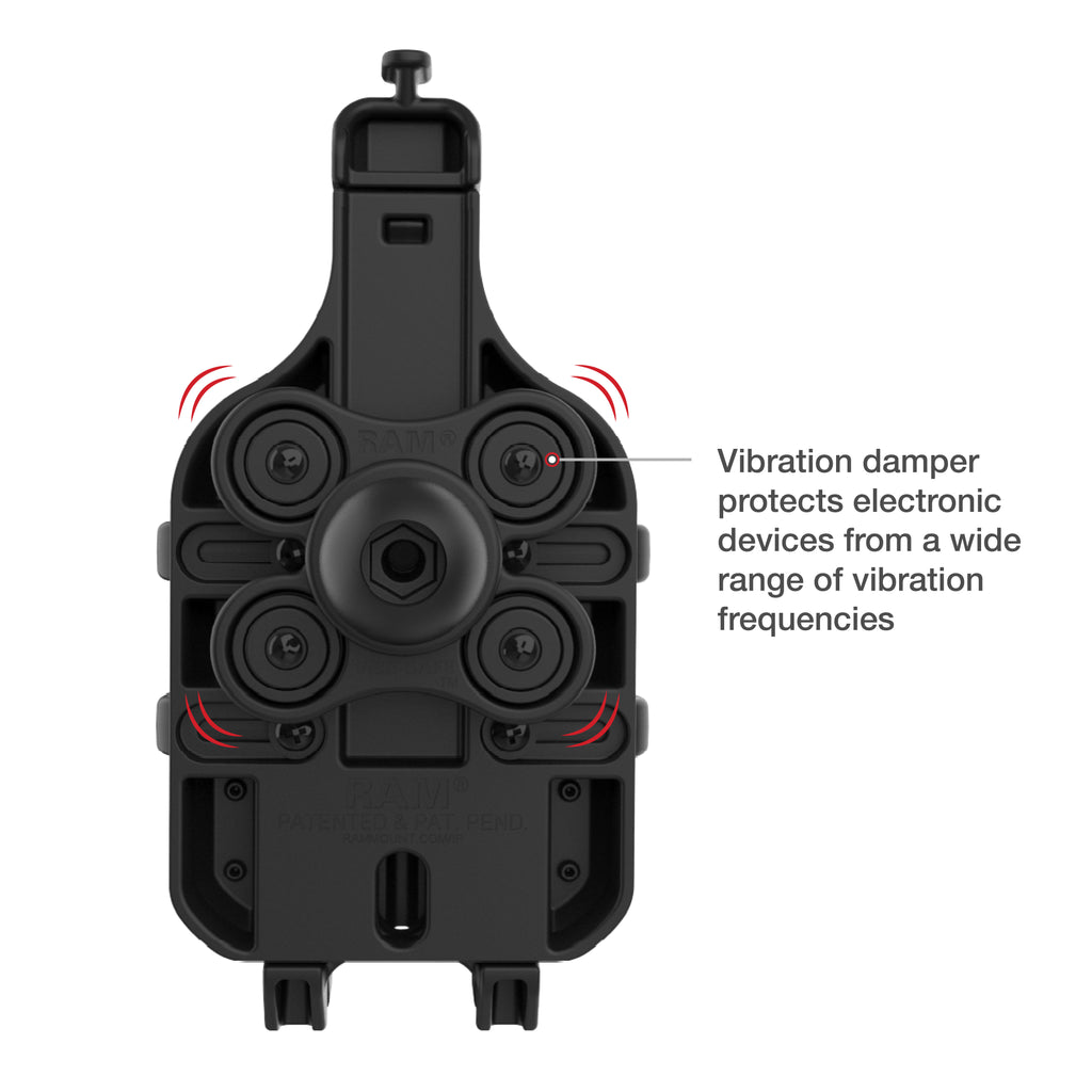 RAM Quick-Grip™ Pro Telefoonhouder met Kogel en Trillingsdempers - RAM Mounts RAM-HOL-PD5BVU afbeelding 3
