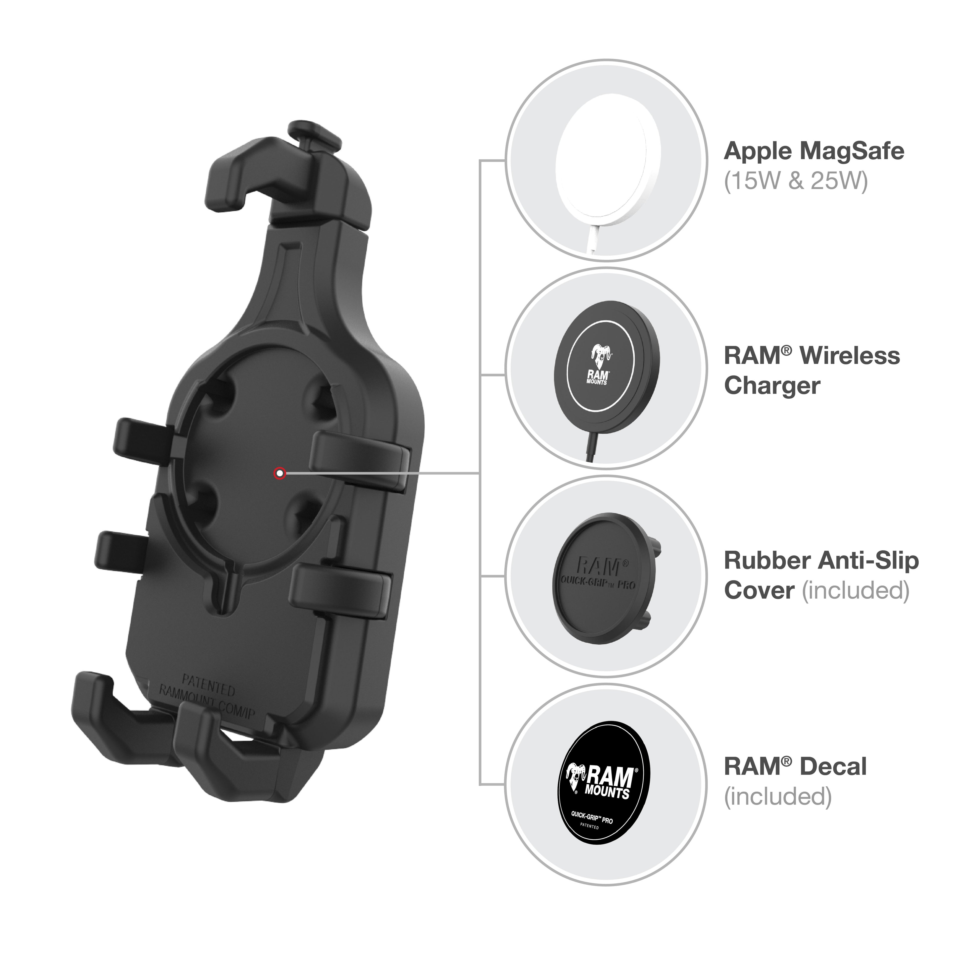 RAM Quick-Grip™ Pro Telefoonhouder - RAM Mounts RAM-HOL-PD5U afbeelding 5